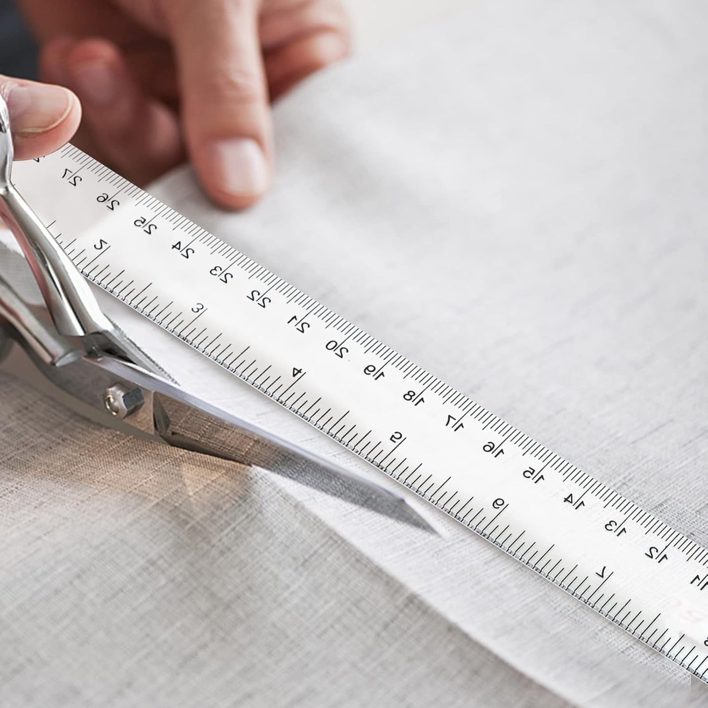 Koogel 40 PCS Plastic Straight Rulers, Plastic Measuring Tool, 12 Inch Shatterproof Clear Ruler Bulk for Classroom with Centimeters and Inches for Student, Kids, School, Office, Home