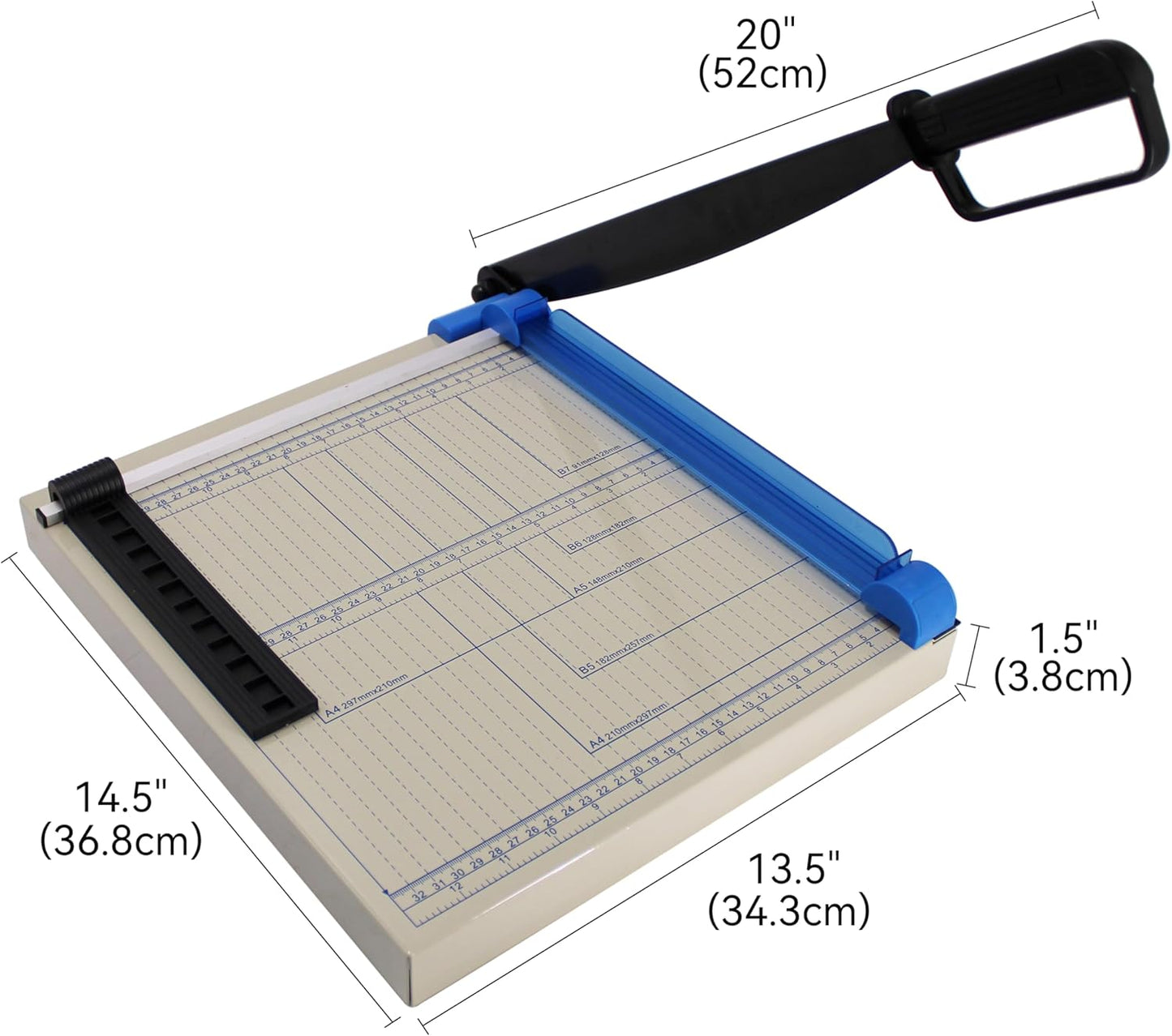 TEXALAN(R) 12" A4 Paper Cutter Multi-Purpose Trimmer for Metal Sheet, Leather, Plastic Sheet, Non-Woven Fabric, 12 Sheets 80-Gram Paper