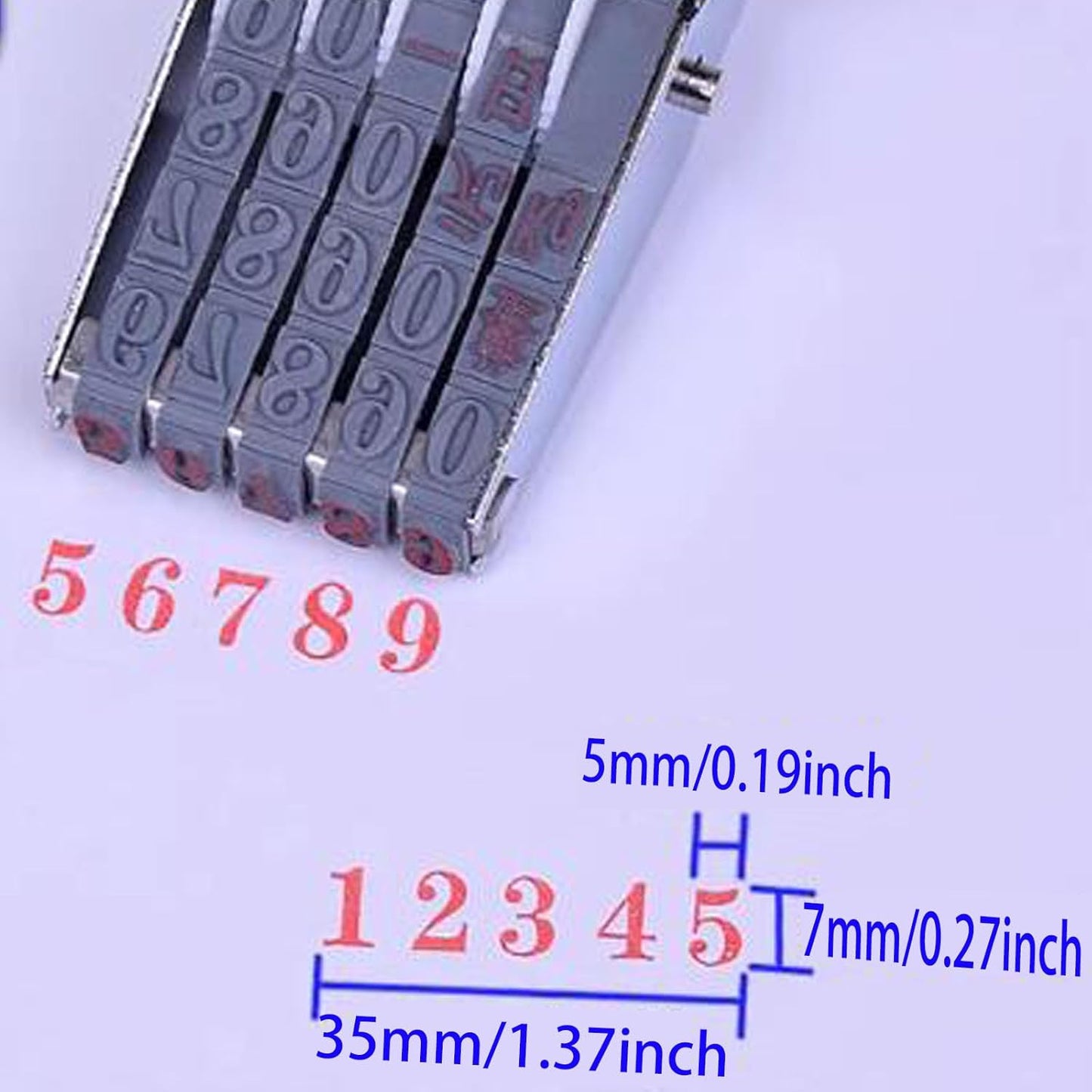 zeng Adjustable Number Stamp, with Number 0-9 and Symbols, Manual Rolling Office Business Stamp, Supermarket & School Supplies, Multicolor (Large 5 Digit)