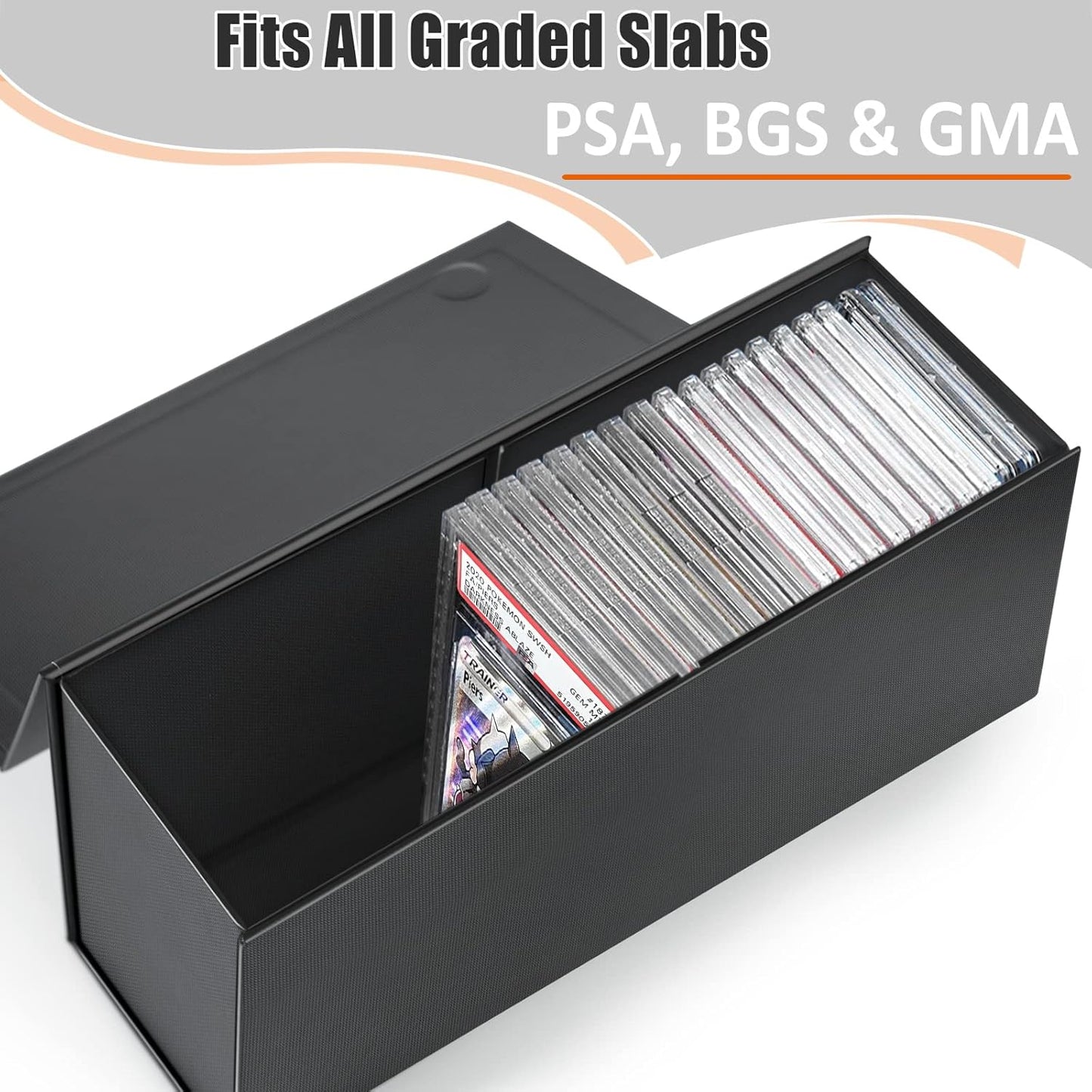 PSA Graded Card Storage Box, PSA Graded Card Storage Holder Container Slabs Box - 1 Pack