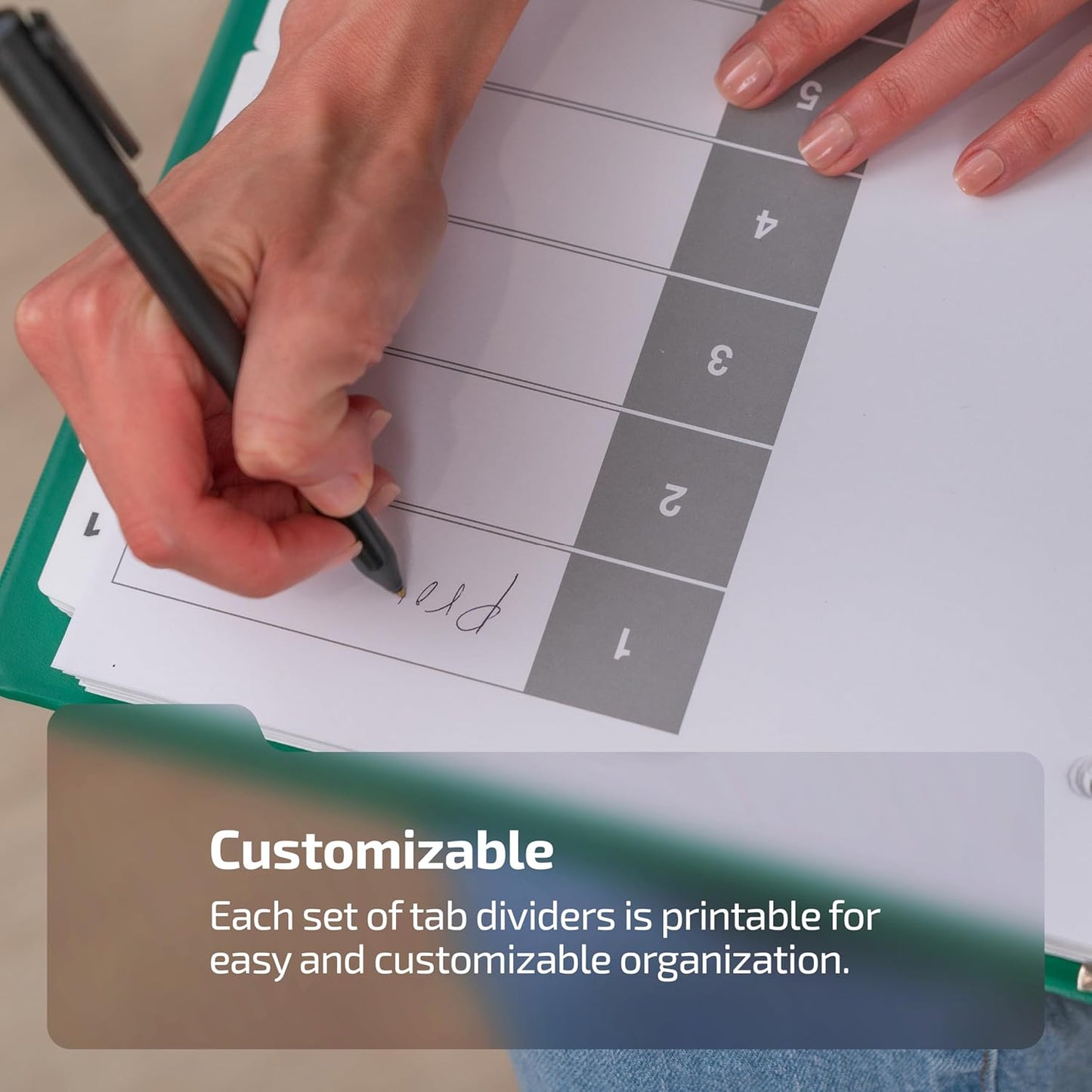 Davis Group 1-8 Index Tab Dividers for 3 Ring Binders, Customizable Table of Contents, 6 Sets