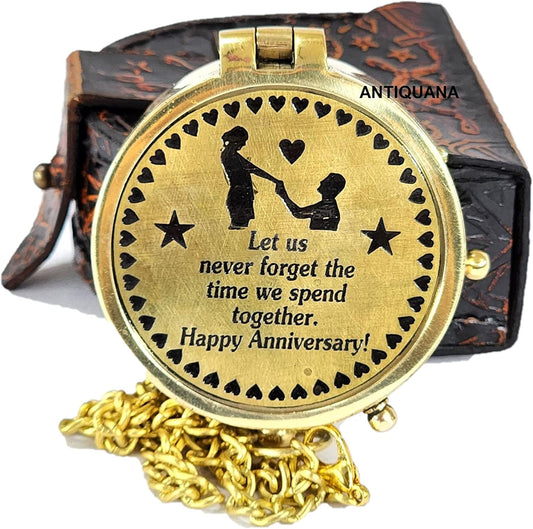 Brass Directional Engraved Compass, Baptism Gifts for Boys Girls, First Communion, Christian Gifts for Men, First Confirmation Gifts for Boys, Inspirational