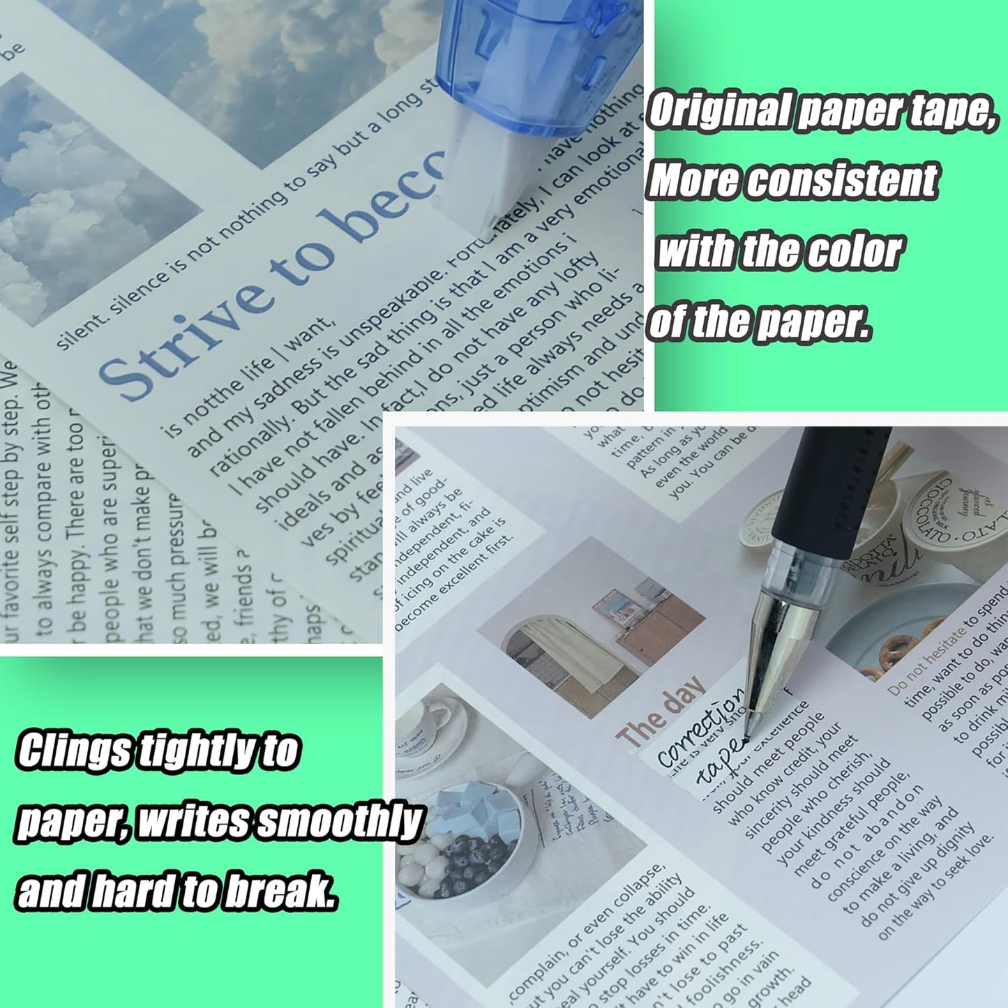 White Correction Tape, 12 Pack, 13.13 Feet Correction Tape for School and Office, Easy to Use Applicator for Instant Corrections. (Animals)