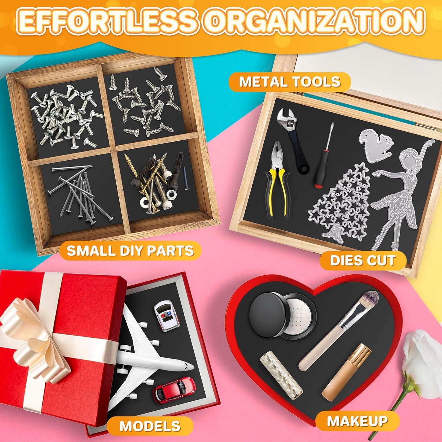 FINDMAG Magnetic Tape, 20PCS Magnetic Sheets, Flexible Magnet Sheet with Adhesive Backing, Magnet Stickers for Crafts, Board, Photos, 4x6 Inch