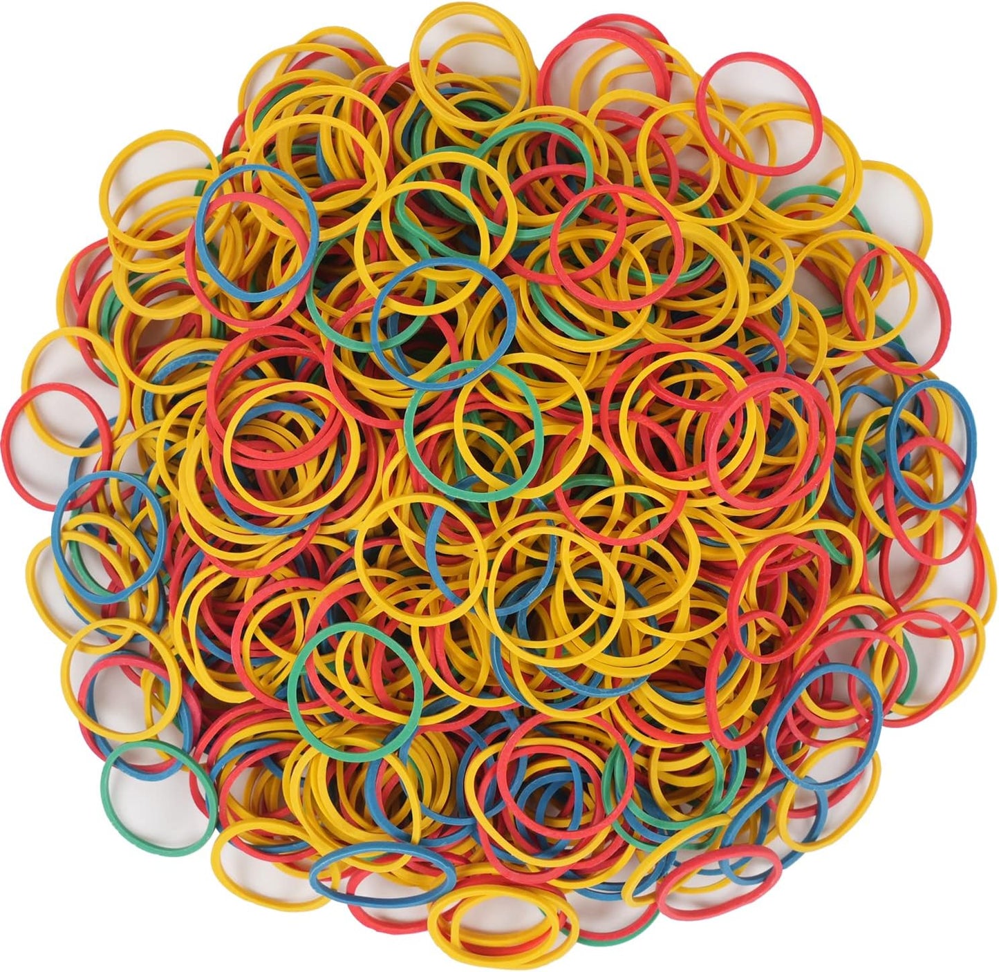 AMUU Rubber Bands 750pcs Colour Elastic Band Size 25mm 1 inch Rubber Bands Small for Office Supplies School Home