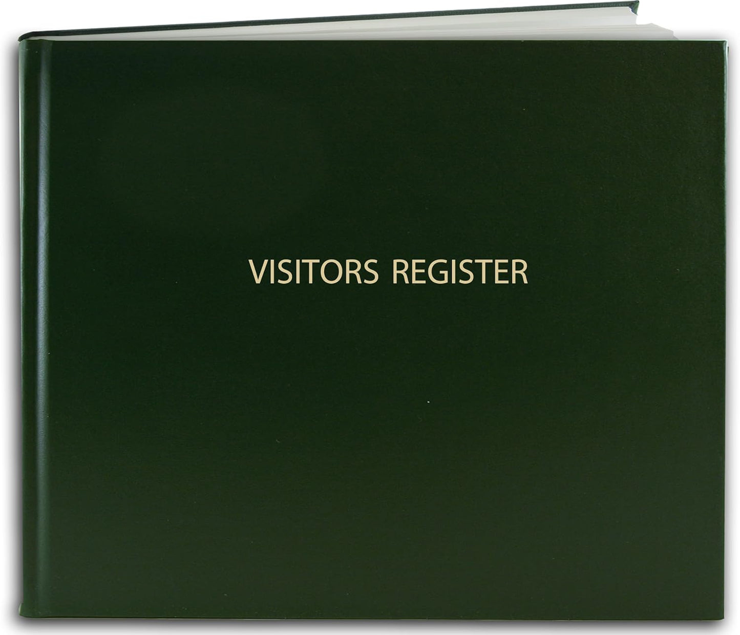 BookFactory Visitor Log Book/Visitor Register/Visitor Sign-in Book - 120 Pages, 8 7/8'' x 7'' - Green Cover, Section Sewn Hardbound (Made in USA)