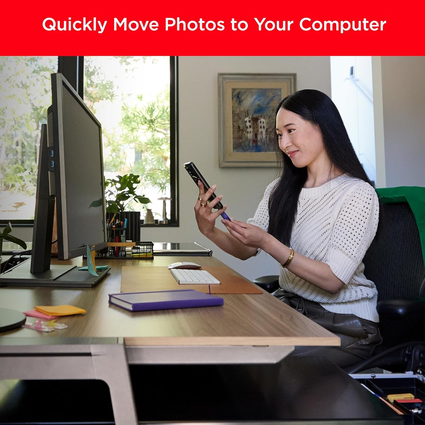 SanDisk 512GB Phone Drive - The 2-in-1 USB for Smartphones, Tablets, and Computers - Thumb Drive with USB Type-C and Type-A Connectors, Nasturtium Orange - SDDDC6-512G-G46NO