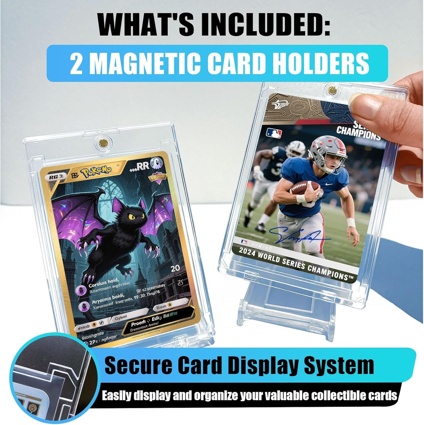 Card Sleeves, 1200 CT Soft Card Protectors for Trading Cards with 2CT Hard Card Holders, Clear Topload Card Cover for Football, Baseball, Sports, MTG, TCG Game, Photo Card Collectible Storage