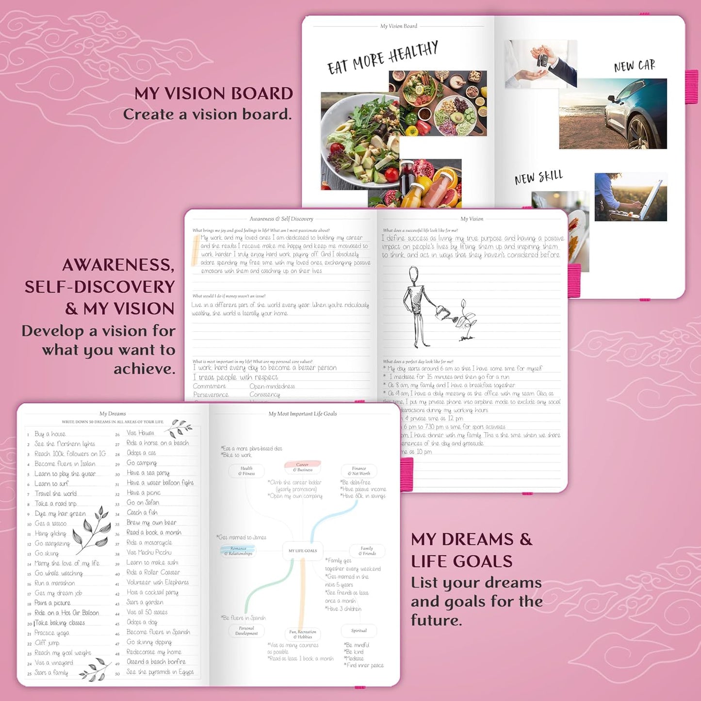 Legend Planner – Weekly & Monthly Life Planner to Hit Your Goals & Live Happier. Organizer Notebook & Productivity Journal. A5 (Hot Pink)