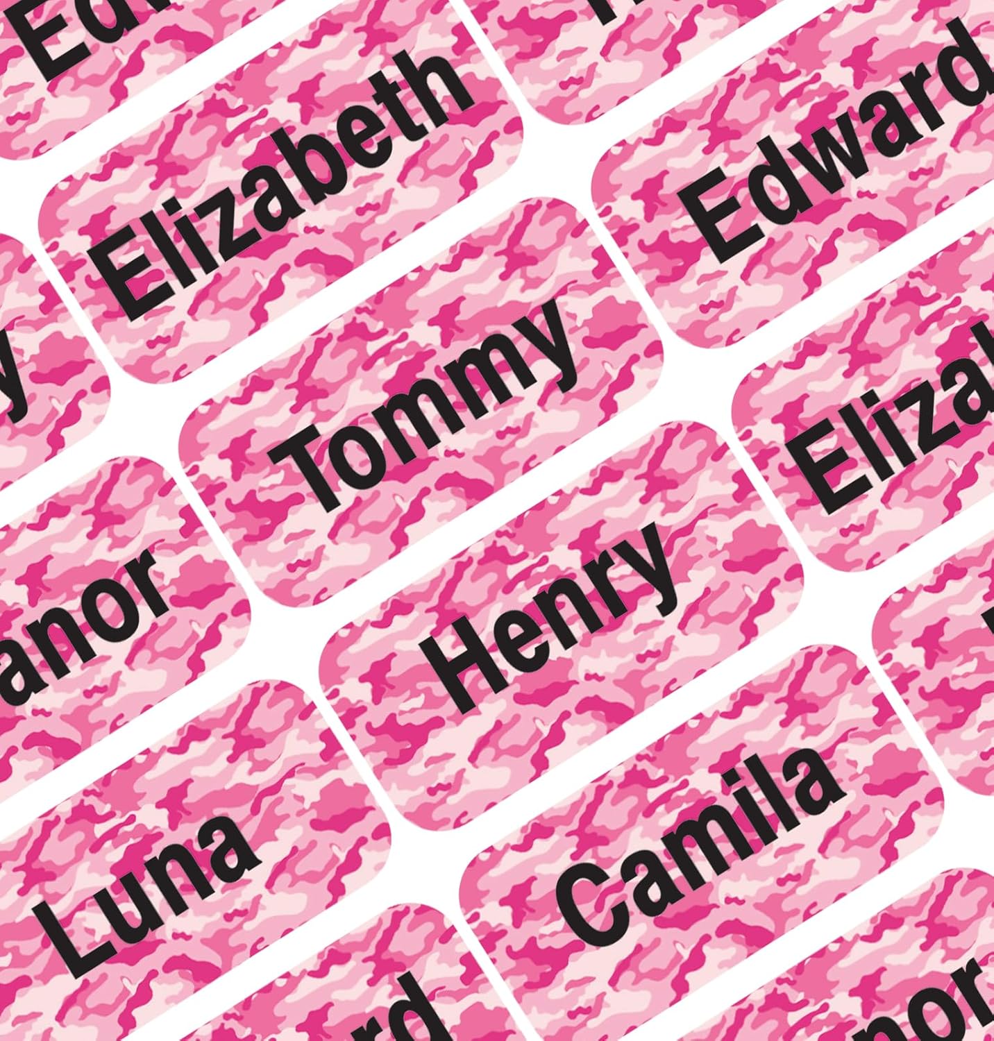 Personalized Waterproof Name Labels Press and Stick Custom Name Stick on Clothing Labels. Customized Up to 3 Lines Great for Camp & Daycare