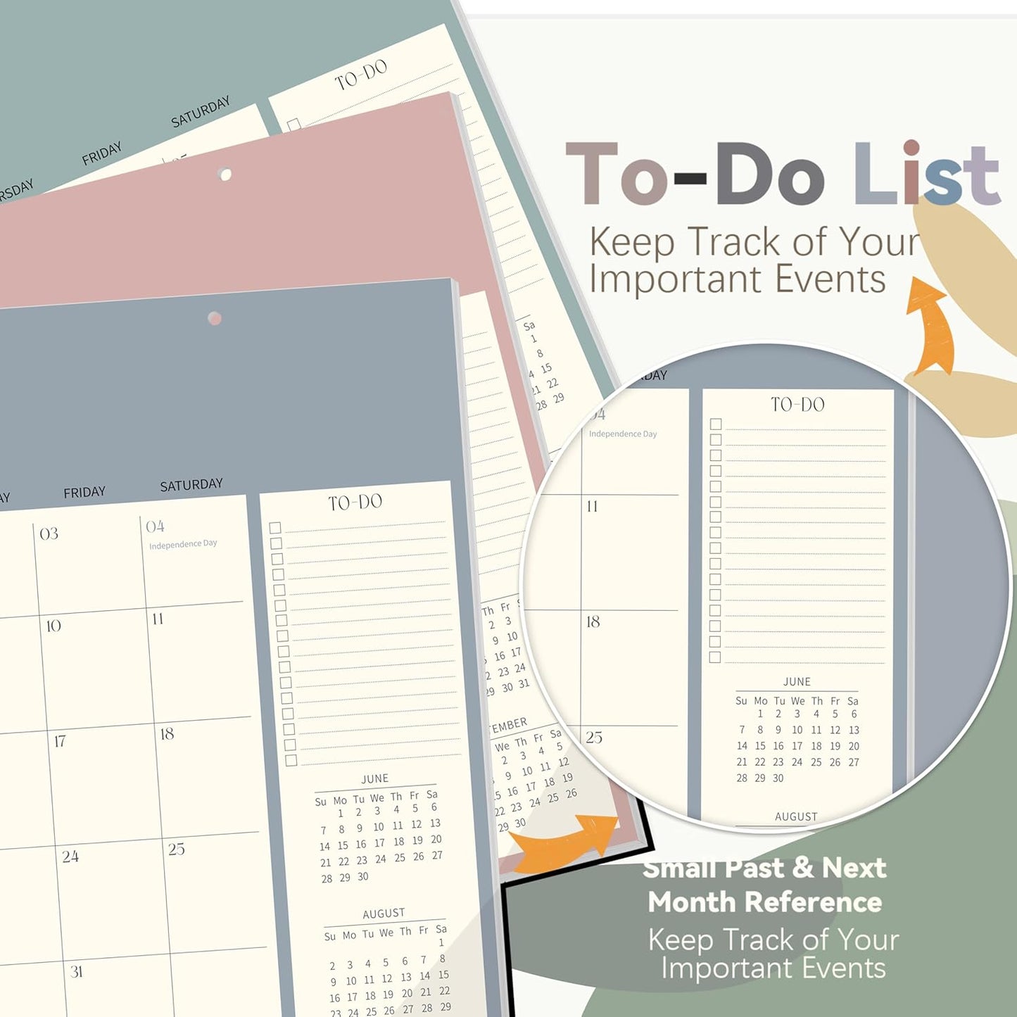 Guasslee Desk Calendar 2025-2026, Desk Top Calendar 2026, 19-Month School Year Desk/Wall Calendar, Sep. 2025-Mar. 2027, 14" X 11" Monthly Planner With Thick Paper For Office Home School Organizing