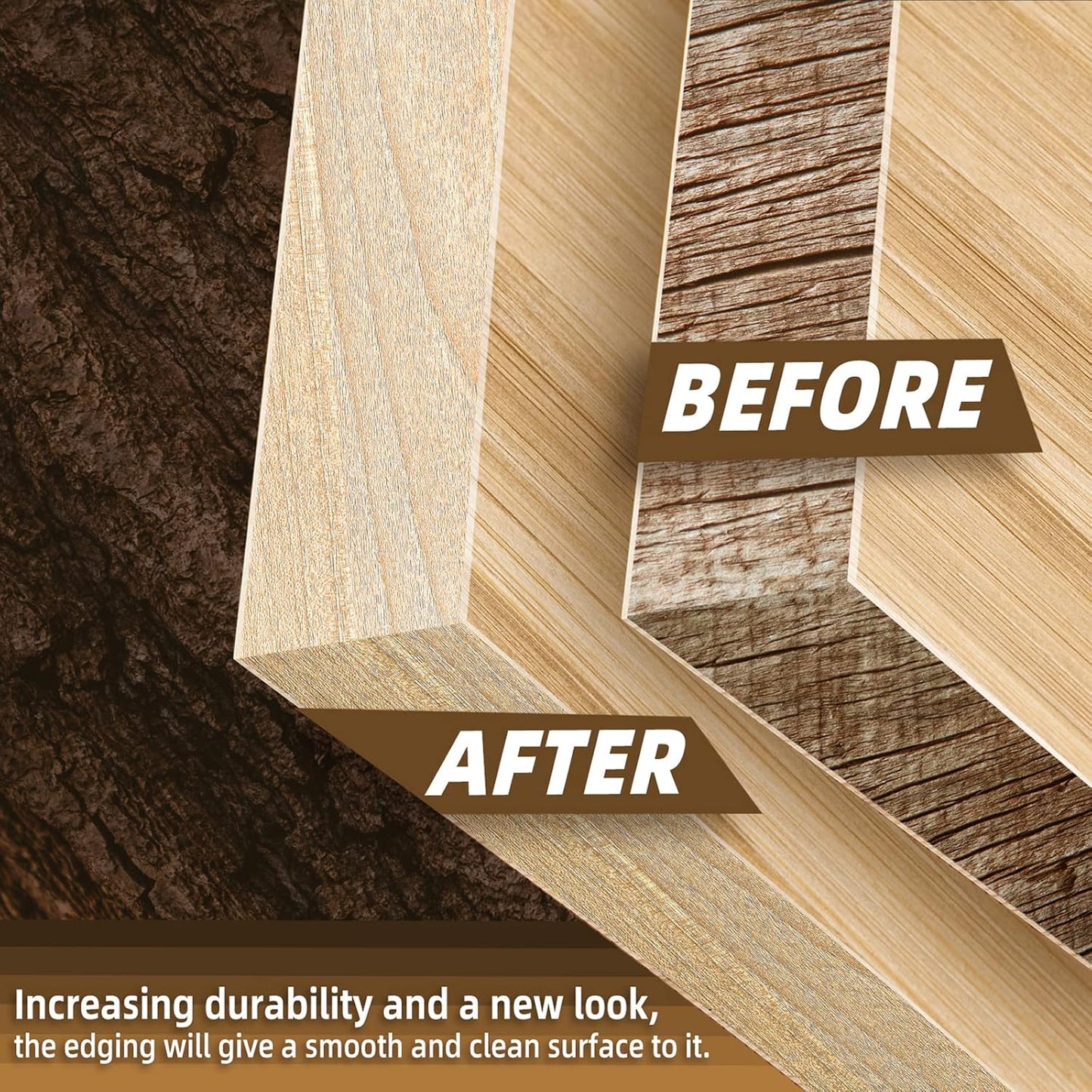 GSCIT Club Maple Edge Banding, 7/8 inch x 25ft roll of Veneer Edge Banding Preglued Flexible, Wood Tape Banding for Cabinet Repair Furniture