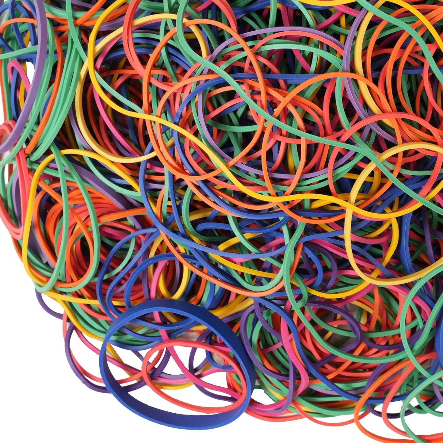 Rubber Bands Assorted Sizes 0.5lbs Multicolor Elastic Bands for Office supplies size:#16,#18,#19,#32,#33,#64,#117A