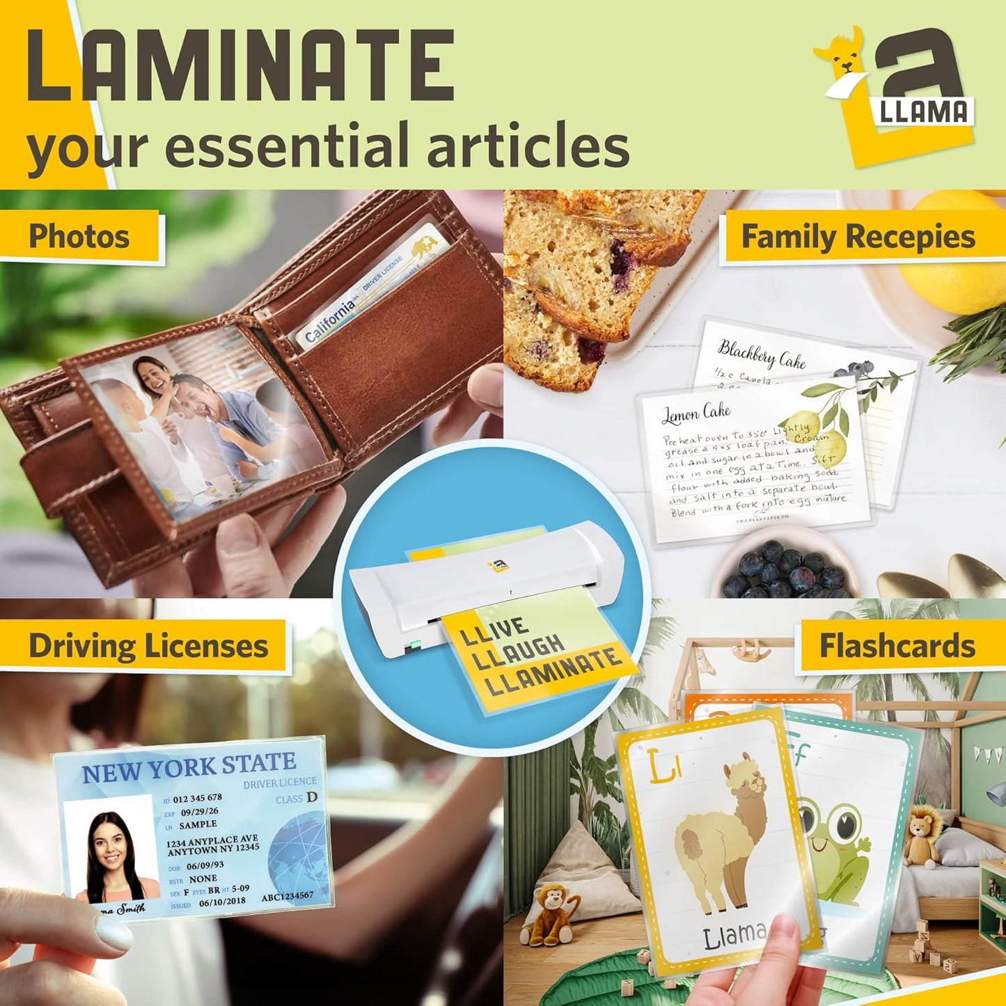 Thermal Laminating Pouches, 5.3 x 7.3 Inches, 3 Mil Thick, 50 Pack, Suited for Photo Size Laminating Sheets 5 x 7