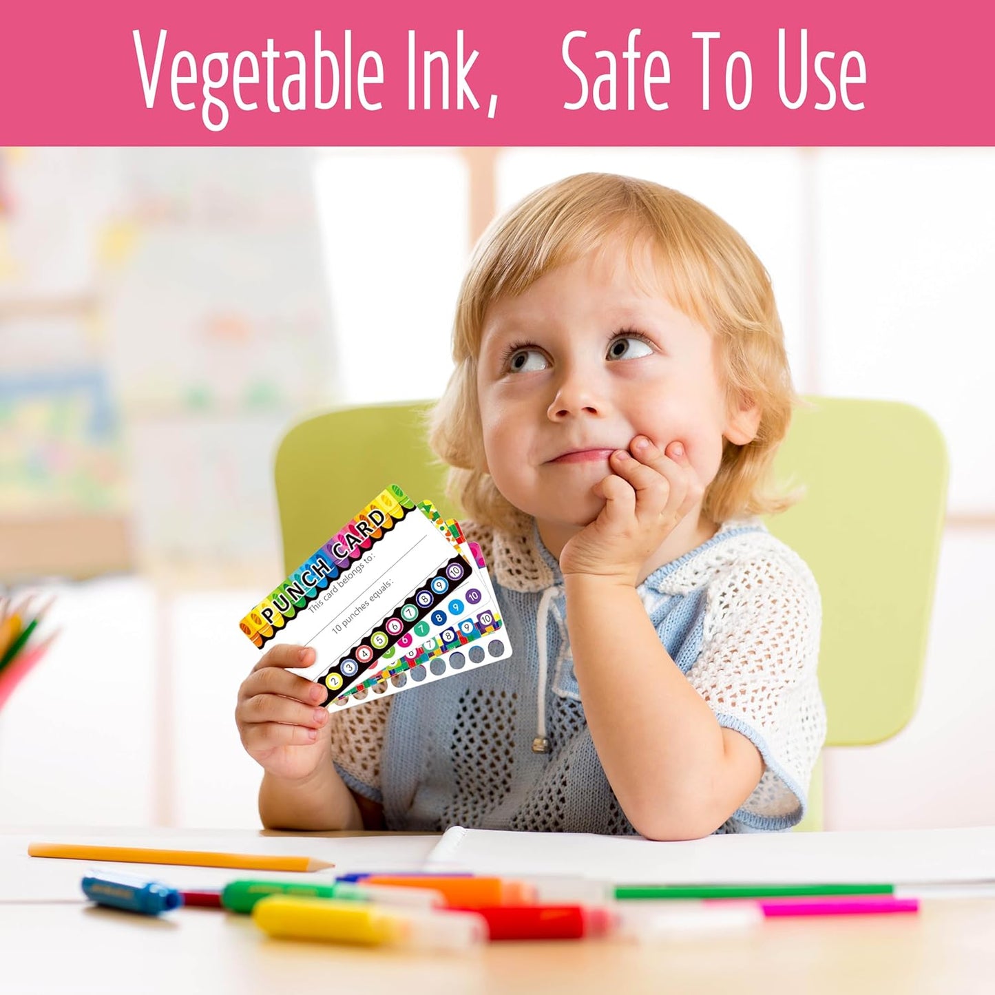 332 PCS Punch Cards, 4 Designs Incentive Reward Card Student Awards Loyalty Cards for Business, Classroom, Kids Behavior, Students, Teachers (3.5” x 2”)