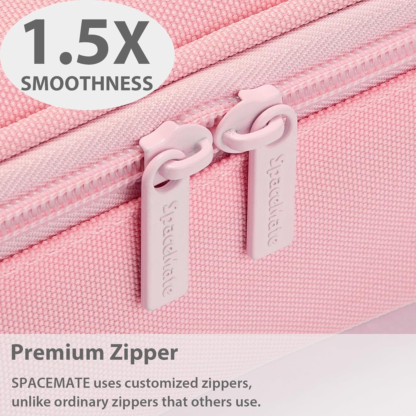 Pencil Case Pouch Box Bag School Supplies Girls Boys Kids, Cute Preppy Stuff Large Big Capacity Aesthetic Pen Organizer, Back to College Stationary, Pink, Classic Stlye, 1800ml