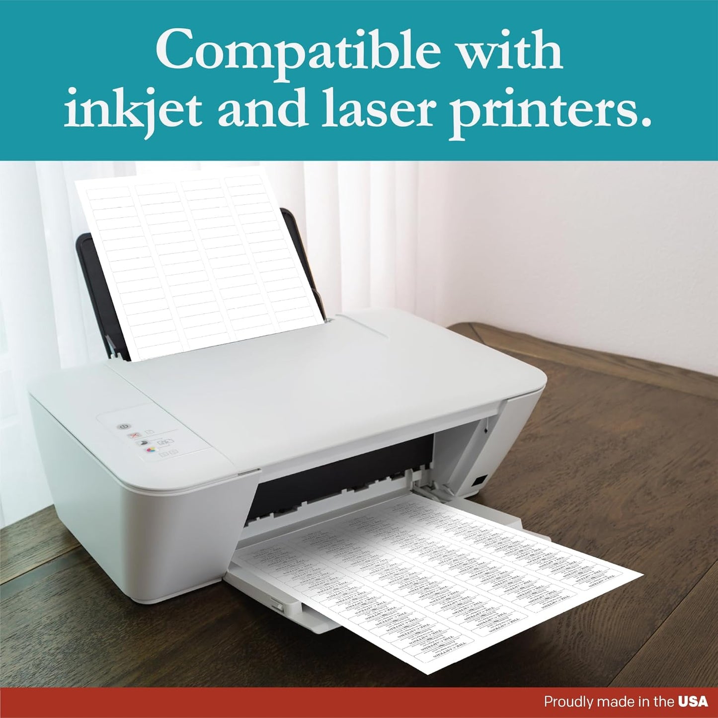 Premium Label Supply White Sticker Return Address Labels – 1.75" x .5" – Laser/Inkjet Compatible – (80 per Sheet), 500 Sheets – 40,000 Total Adhesive Labels