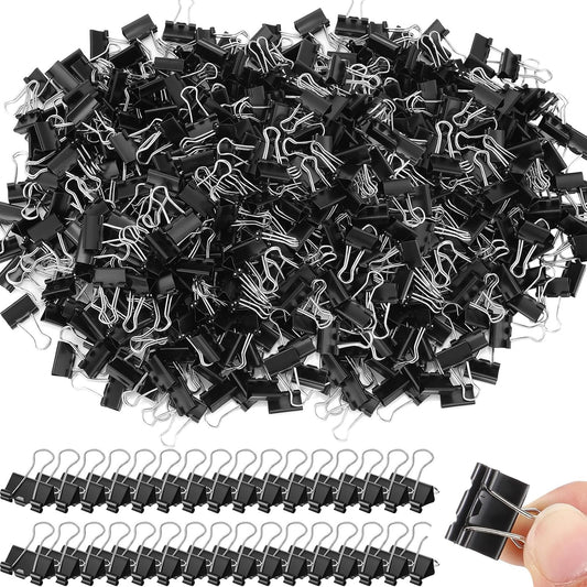 Jetec 500 Pieces 0. 6 Inch Black Binder Clips Bulk Small Paper Clamps Metal Paper Clips for Teachers Students Classroom Business Office and School Office Supplies