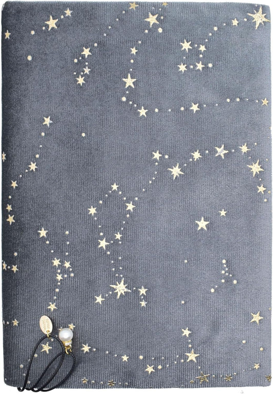 BLBMH A5 Book Covers for Paperbacks Book Cover for Privacy Fit for 5.5x8.3 inch Adjustable Book Sleeve Cover for Women Over 15 Diary Softcover Protector for Notebook - Velvet Grey