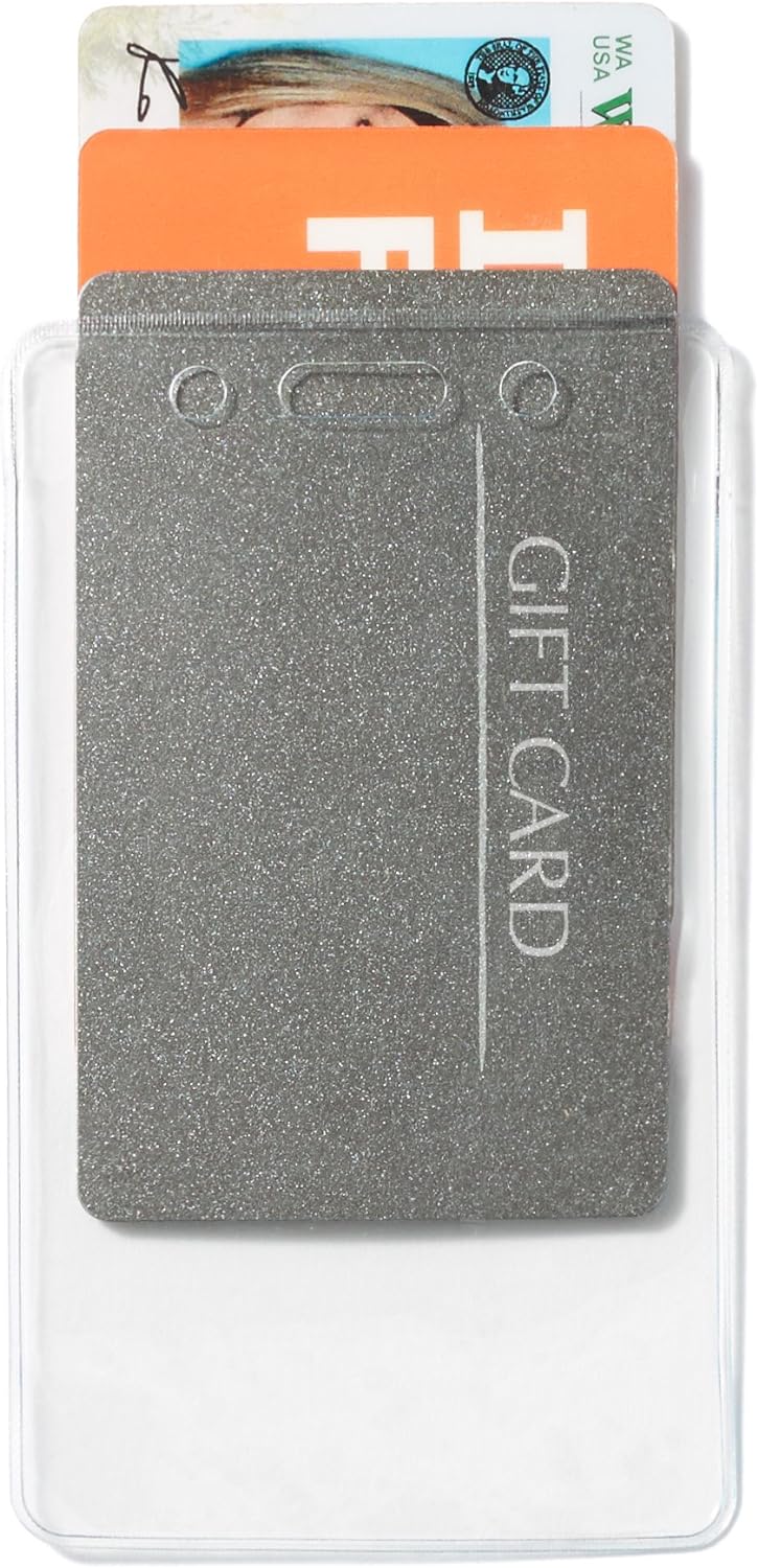 Amazon Basics ID Badge Holders, Vertical Clear Plastic 2.55" x 4.41", Pack of 1600