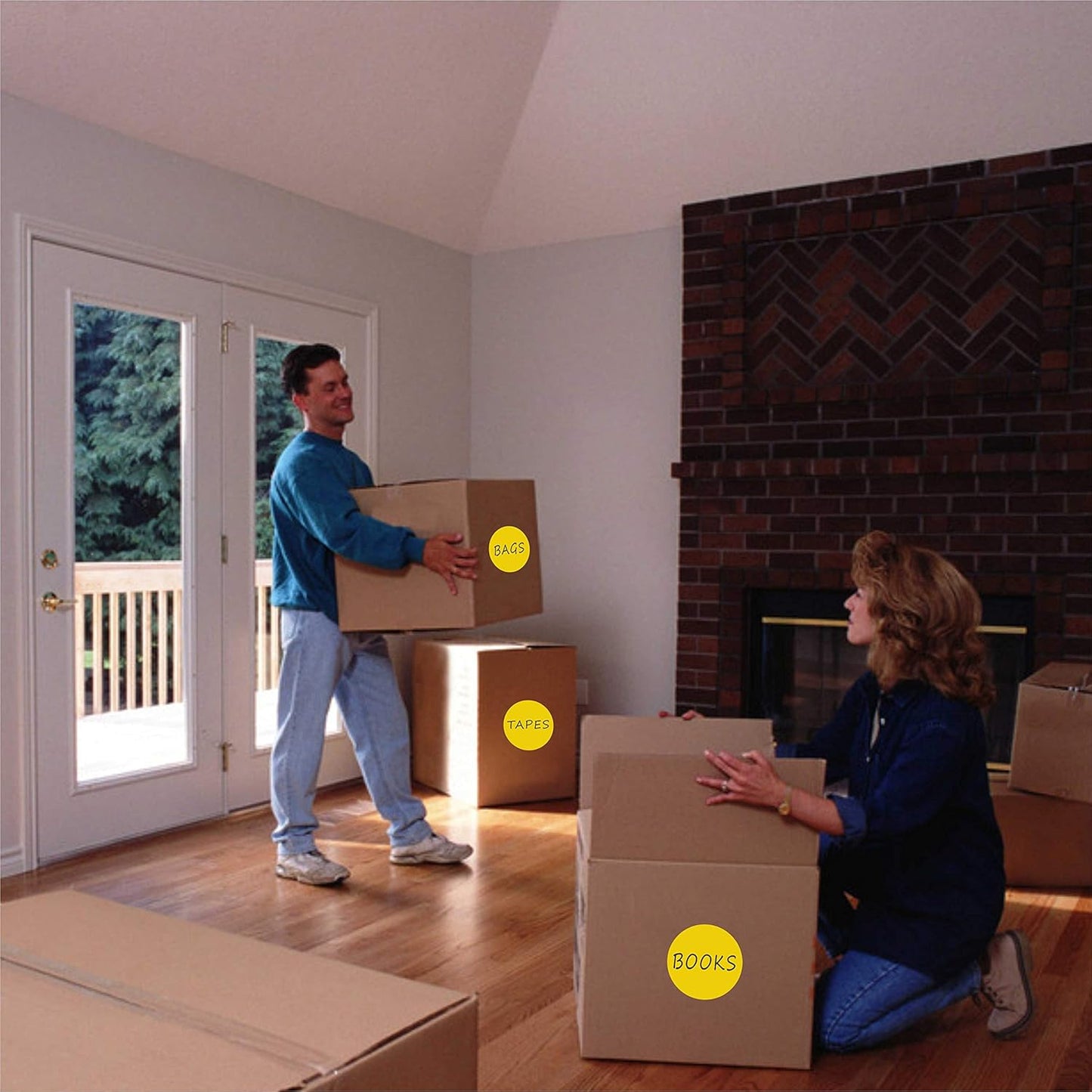 PARLAIM 3 Inch Round Color-Code Dot Stickers, 500 Color Coding Circle Labels per Roll Dispenser Box for Inventory, Yellow