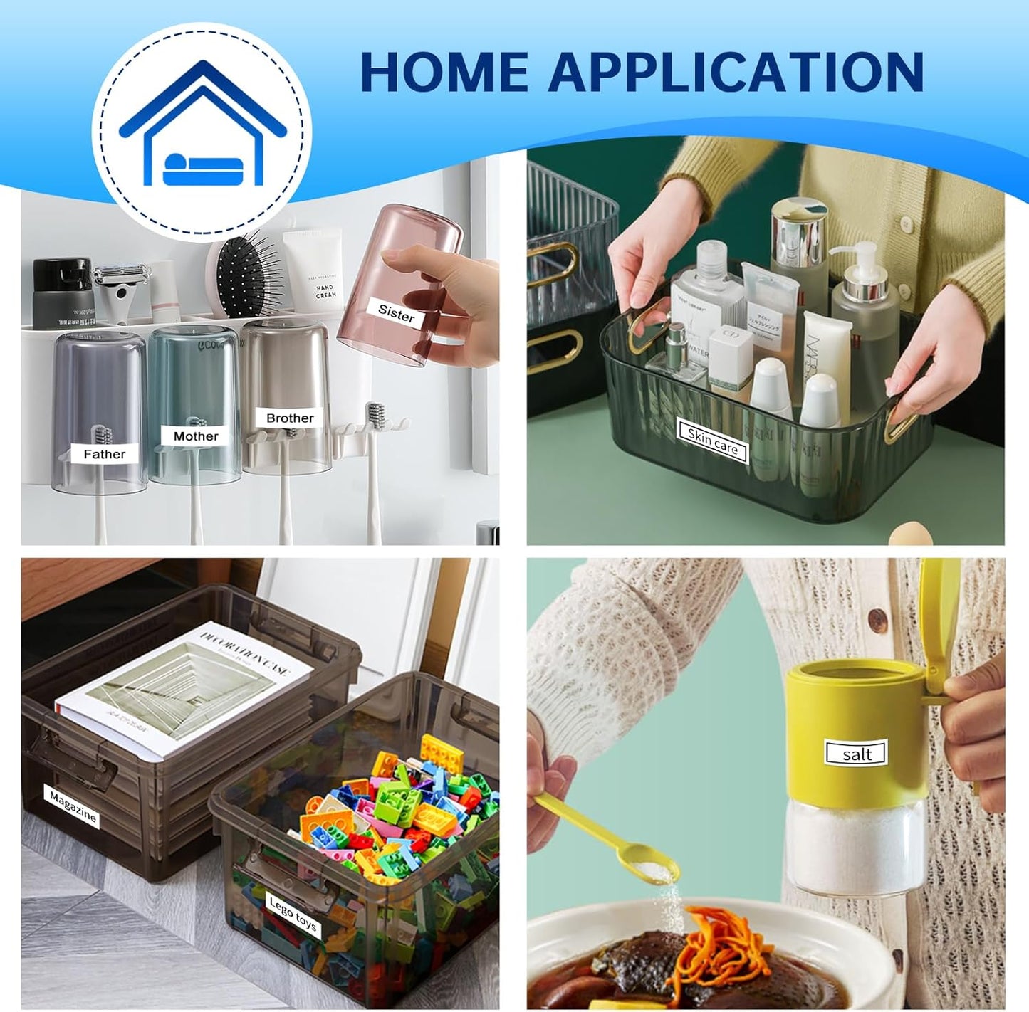 4Pk Tze-231 Label Maker Tapes Replacement for Brother P Touch Label Tape 12mm 0.47 Laminated White TZe231/TZe-231 for Brother PT-D210 D400 H103W H110 1280 1290 1880 2040, Black on White