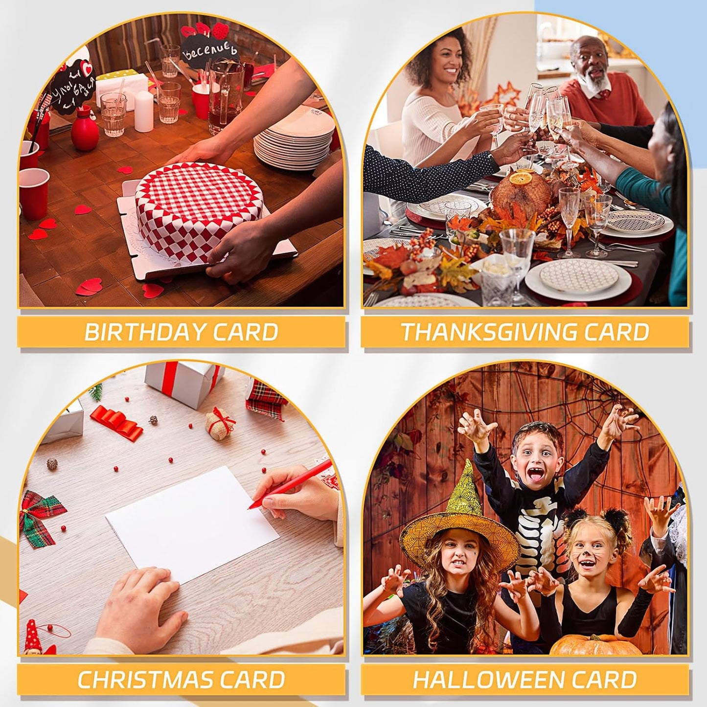 Zhanmai 2 Pcs Greeting Card Organizer Greeting Card Storage Box Card Organizer Box with 30 Pcs Dividers Stores 140+ Cards with Self Stick Labels for Storing Cards Envelopes Stickers Photos Notecards