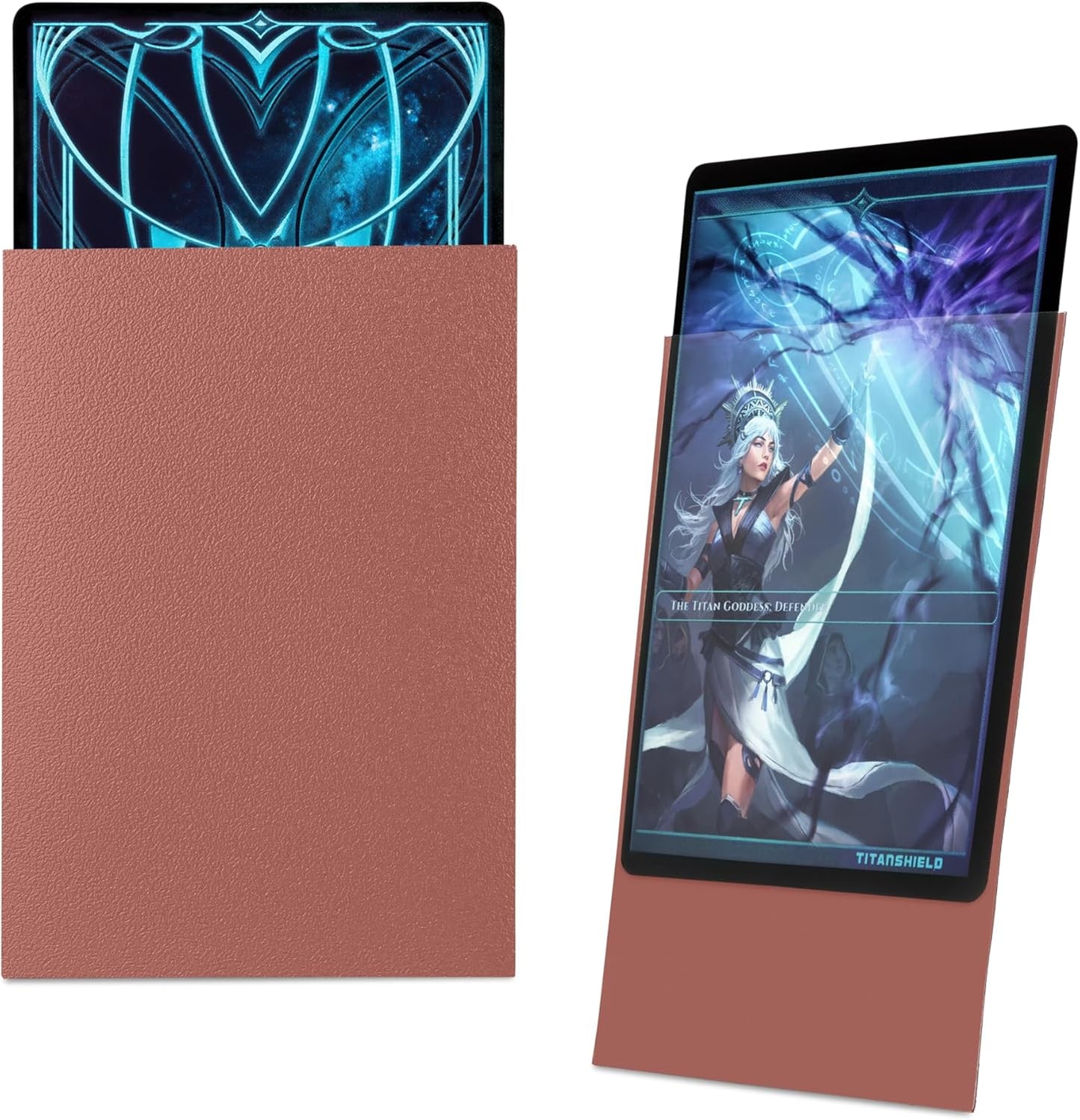 TitanShield (150 Rose Gold Sleeves) Compatible with MTG Magic The Gathering, Lorcana, Board Games and Trading Cards 2.5" x 3.5" 66x91mm