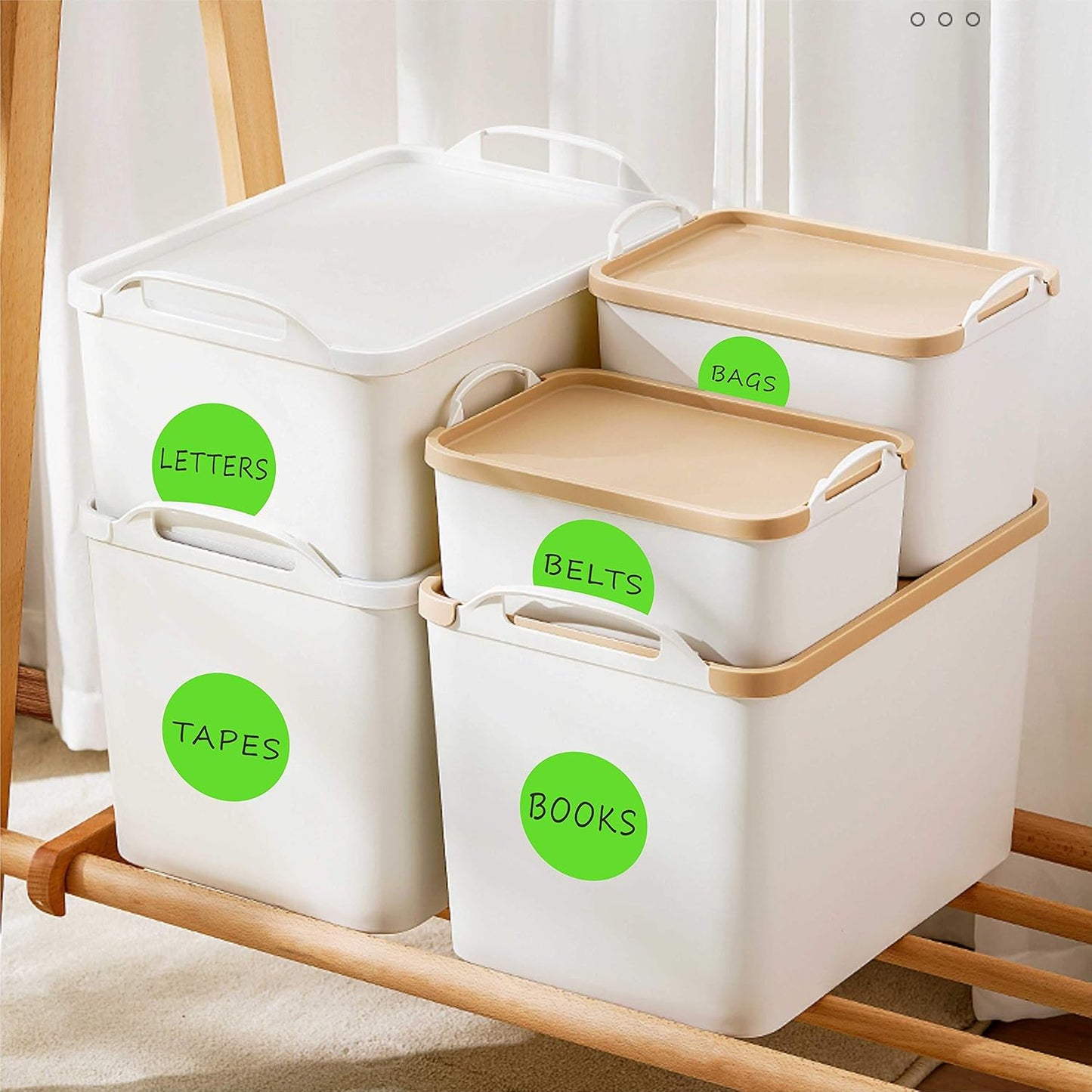 PARLAIM 3 Inch Round Color-Code Dot Stickers, 500pcs 3" Color Coding Circle Labels per Roll Dispenser Box for Inventory, Light Green