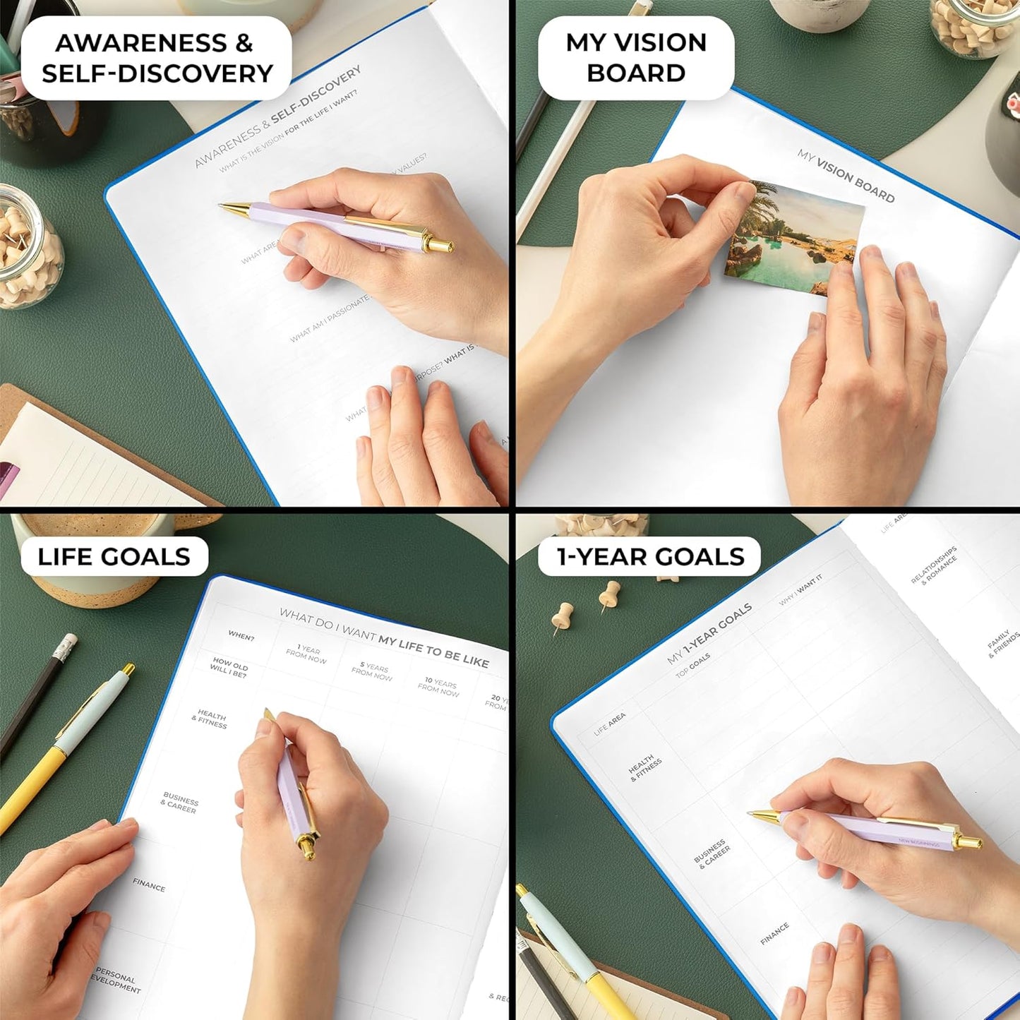 Clever Fox Planner PRO Schedule – Undated Weekly & Monthly Life Planner with Time Slots, Appointment Book & Daily Organizer, A4 (Blue)