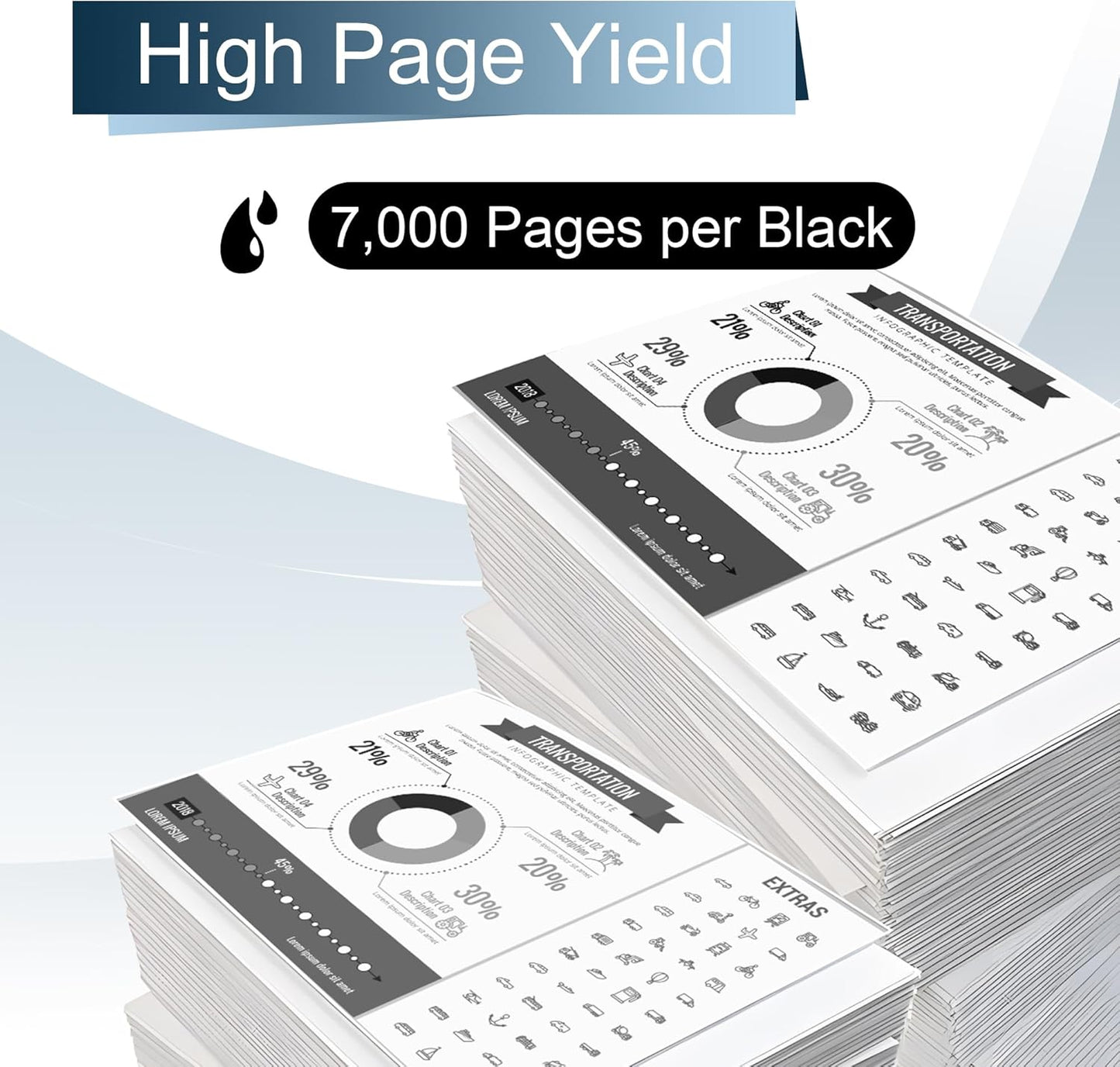 307A Black Toner Cartridge 2 Pack (with Chip) Compatible with 307A CE740A Toner Cartridges, Working with Color Professional CP5225 CP5225n CP5225dn Printers(2 Pack, Black)