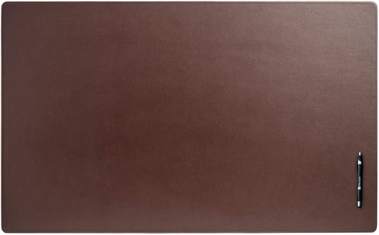 Dacasso Pad Without Side Rails Luxury Leather Blotter for Writing-Executive Desk Surface Protector, 38" x 24", Chocolate Brown