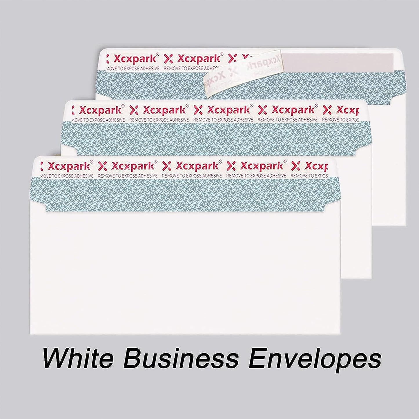 250 PCS #10 White Self Seal Kraft 4-1/8 x 9-1/2 inches Security Envelopes, Windowless Invisible Envelopes Super Strong Quick Seal Envelopes Security Tint Pattern Secure