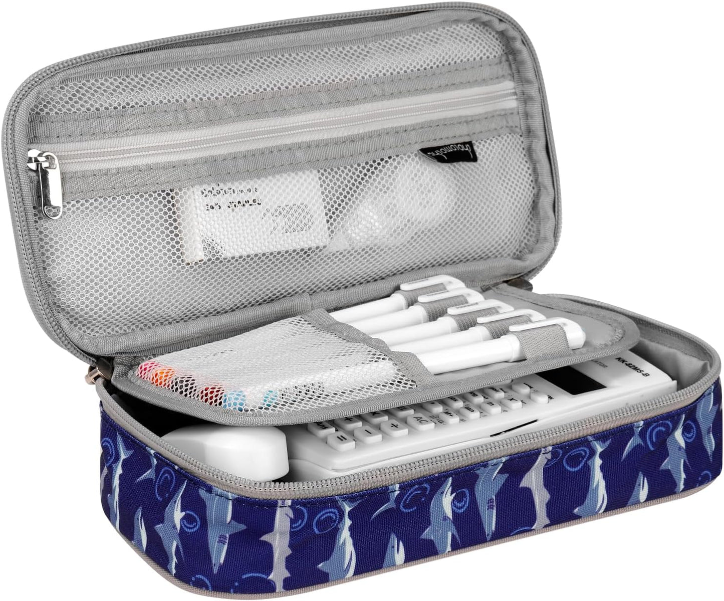 Choco Mocha Sky Pencil Case for Boys, Soft Pencil Case Kids Pencils Pouch for Kindergarten Boys, Blue