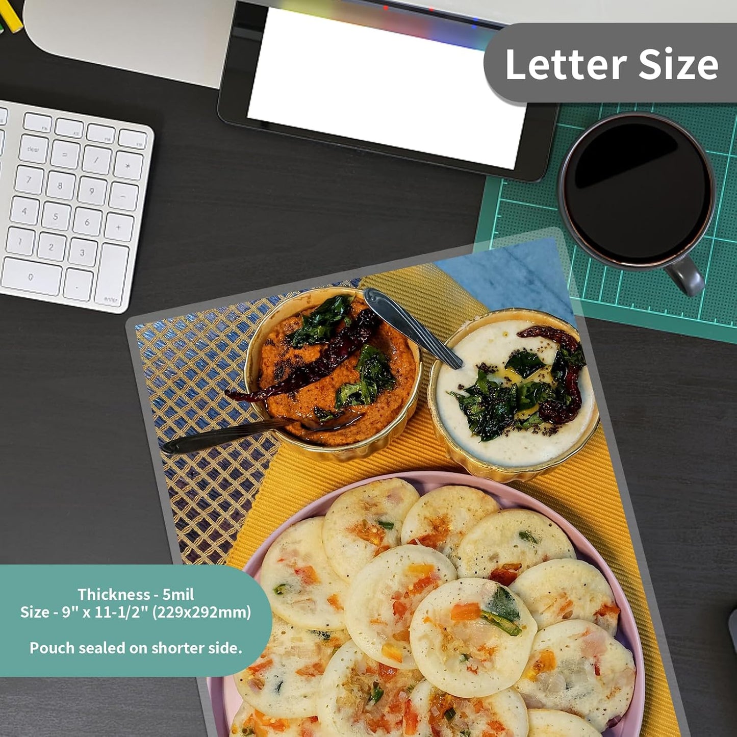 5 mil Thermal Laminating Sheets 1000 Packs, 9” x 11.5” Clear Laminating Pouches Holds 8.5 x 11 Inch Sheet, Letter Size Lamination Paper for Laminator - Rounded Corner