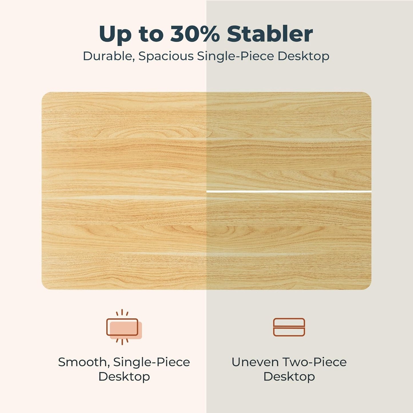 Small Adjustable Stand Up Desk for Children,One-Piece Standing Desk 31.5 x 19.7 Inch, Home Office Desk Computer Workstation, Maple