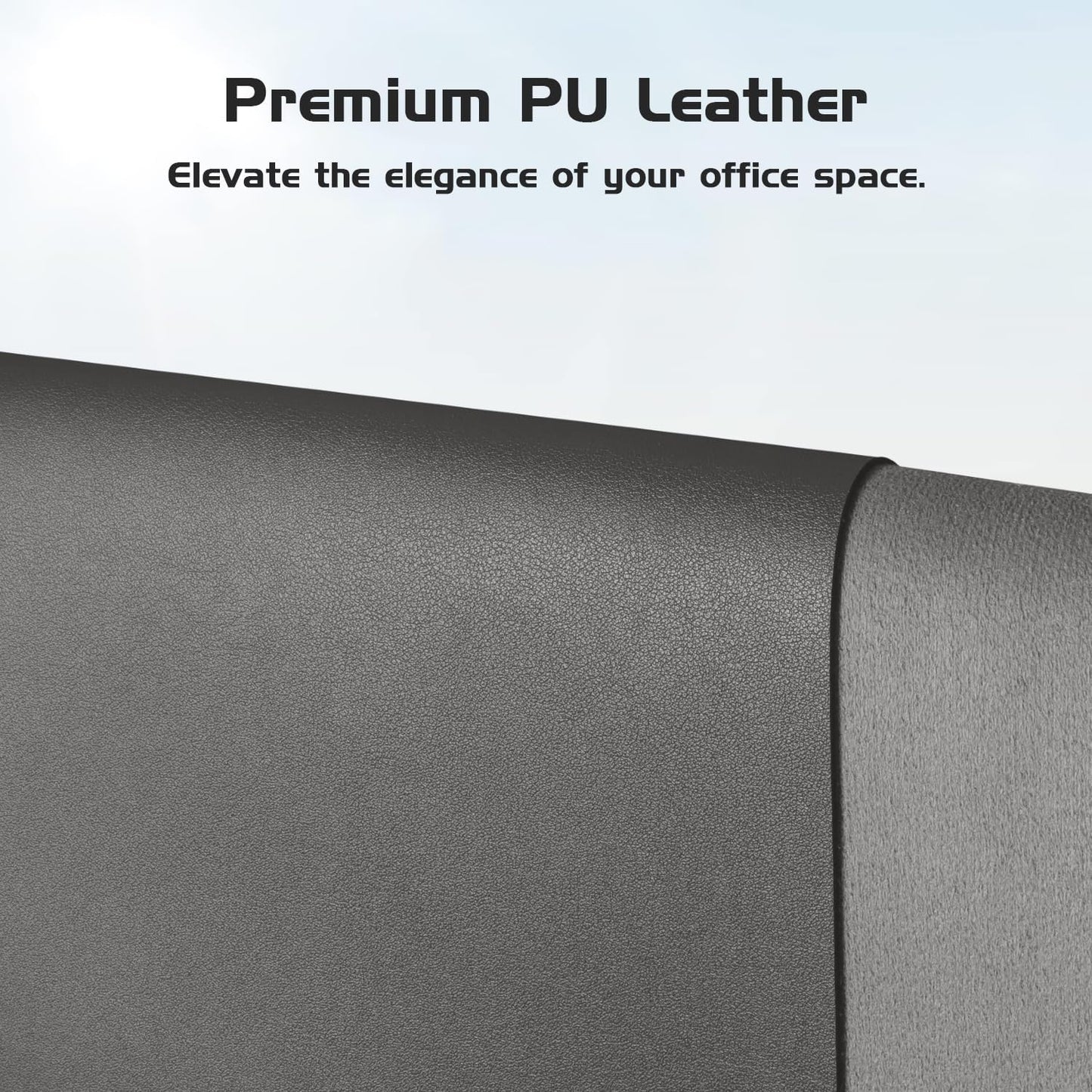 Aothia Leather Desk Pad Protector - Large Mouse Pad, Office Desk Mat, Non-Slip PU Leather Desk Blotter, Laptop Desk Pad, Waterproof Desk Writing Pad for Office and Home (Gray, 38" x 13.7")