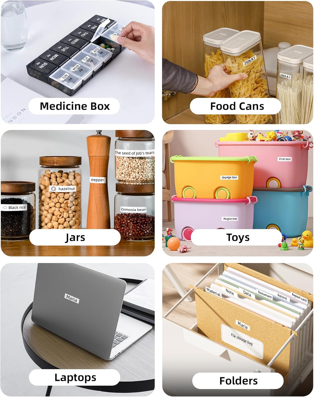 12mm 0.47 Laminated Replacement for Brother Label Maker Tape, P-Touch Label Tape, Tze 231, Compatible with Brother P Touch Label Maker PT-D210 PT-H110 PT-D220 PT-D400, 6-Pack