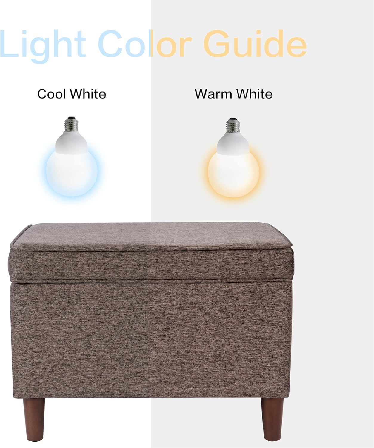 Home Decor | Dinah Collection Modern Storage Ottoman | Ottoman with Storage for Living Room & Bedroom (Chocalate Brown)