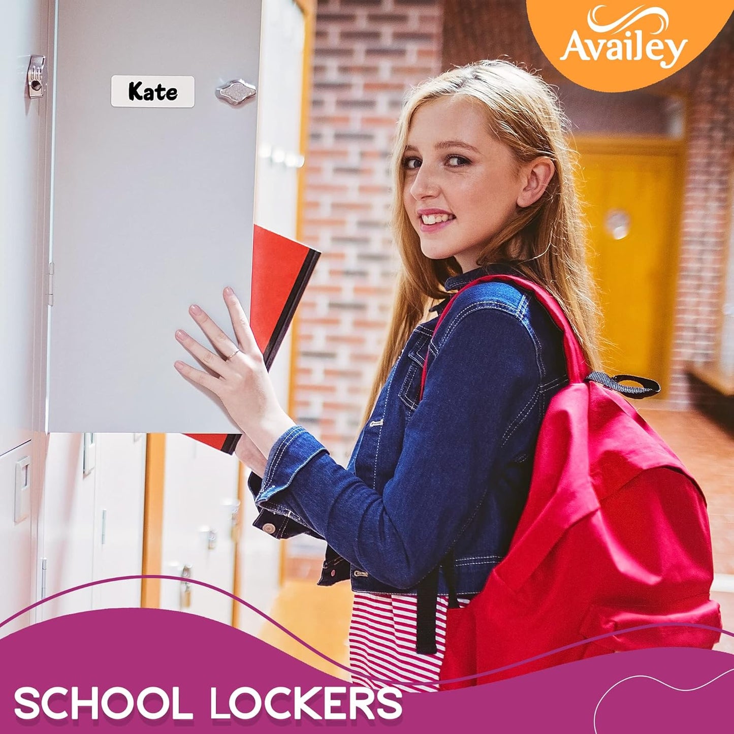 Availey 40 Pieces (3 x 2") - White Magnetic Dry Erase Labels - Reusable Strips for Classroom Home Office Garage - Refrigerator Blank Writable Erasable Cards - Name Tags Students Locker Shelf