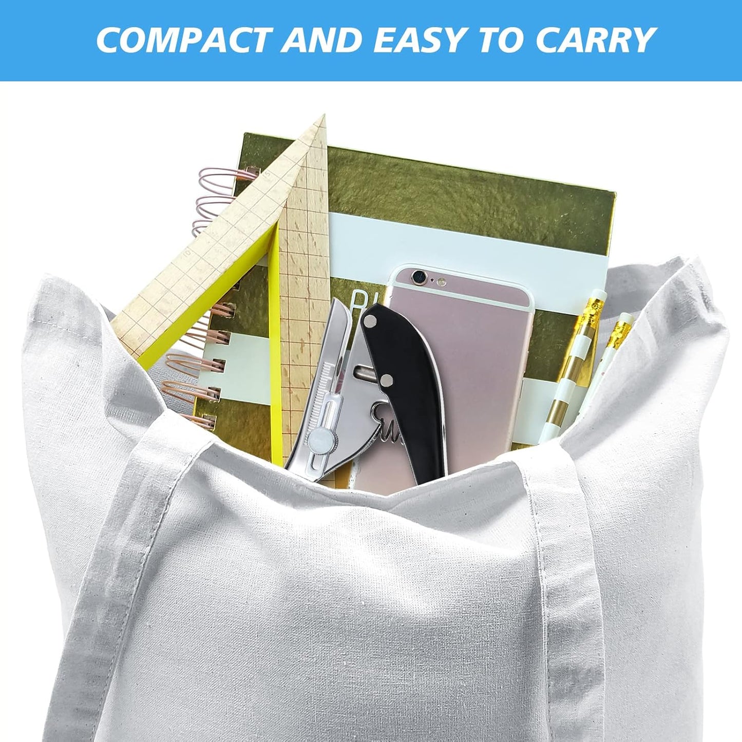 1/8" Hole Punch - Heavy Duty Single Hole Puncher for Paper, Tags, Cards, Plastic, Cardboard (3MM Black)