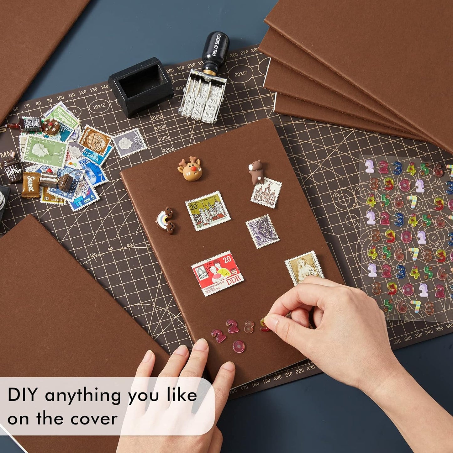 feela 16 Pack Soft Cover Journal Bulk, Lined Notebooks College Ruled for Work for Women Girl Writing, Blank Travel Journal Note Taking Notebook School Business Supplies, 8.2” x 5.5”, A5, Brown