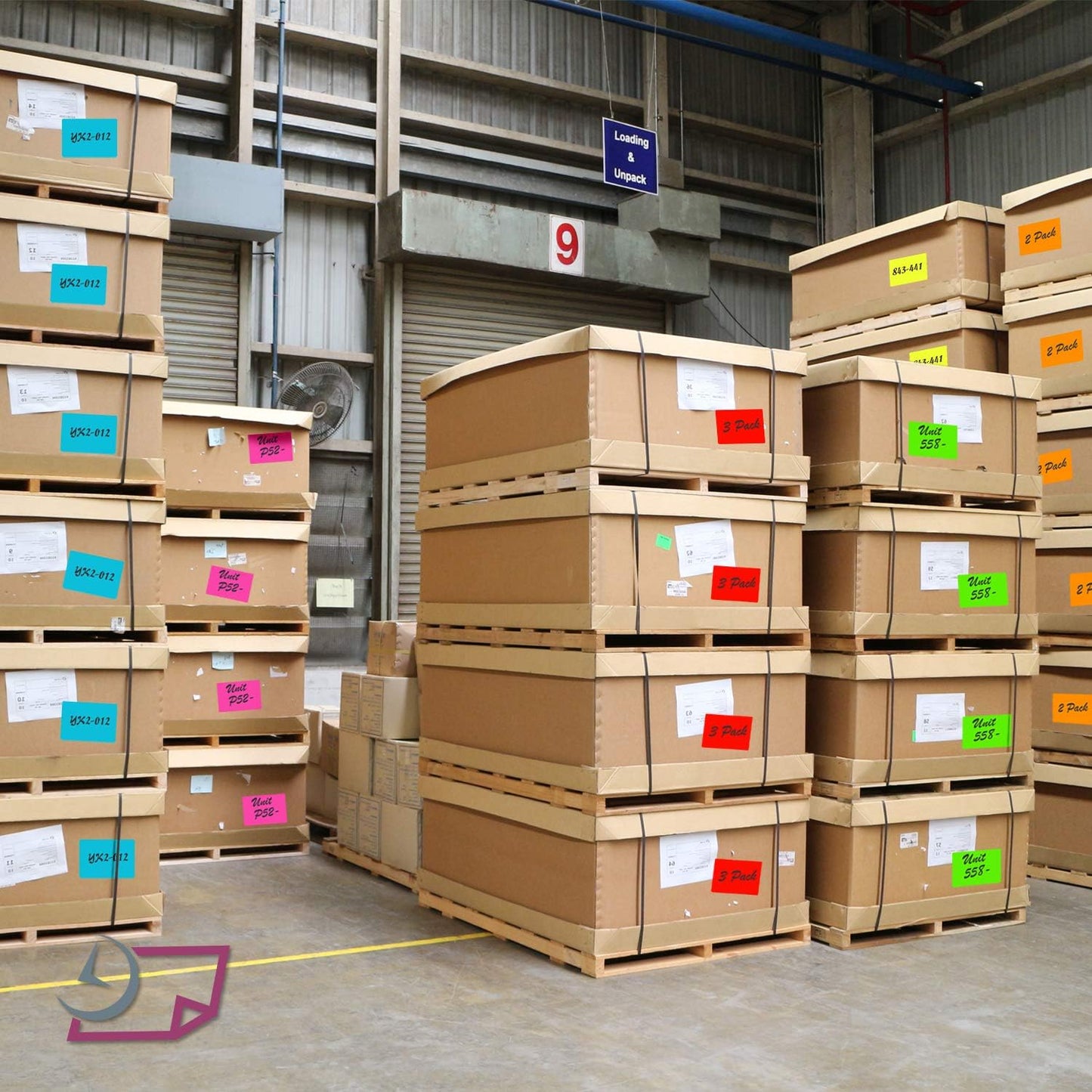 8-1/2 x 11 Neon Color High Light Fluorescent Labels for Laser & Inkjet Printer (Green Fluorescent, 4 x 5-4 Per Page | 100 Labels)