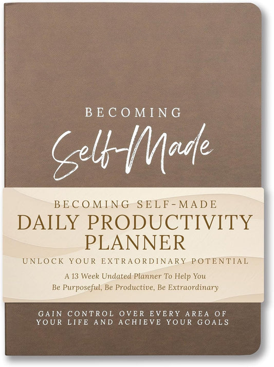Undated Daily Planner for Men & Women - 90 Days of Productivity, Reflections, Self Care, Achieving Goals & Mindfulness - Journal with Daily To Do List, Prompts & Habit Tracking