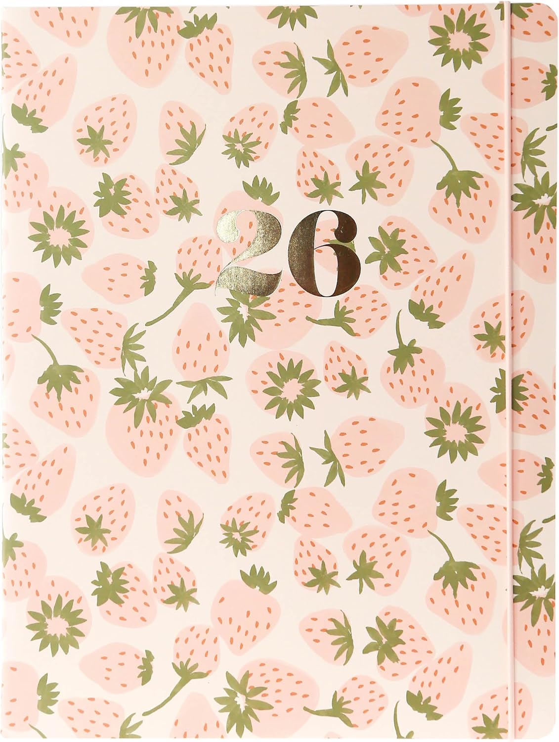 18 Month Planner/Calendar by Graphique, July 2025 – Dec. 2026 Strawberries Monthly Planner, Holidays, Notes Pages, 8” x 10”