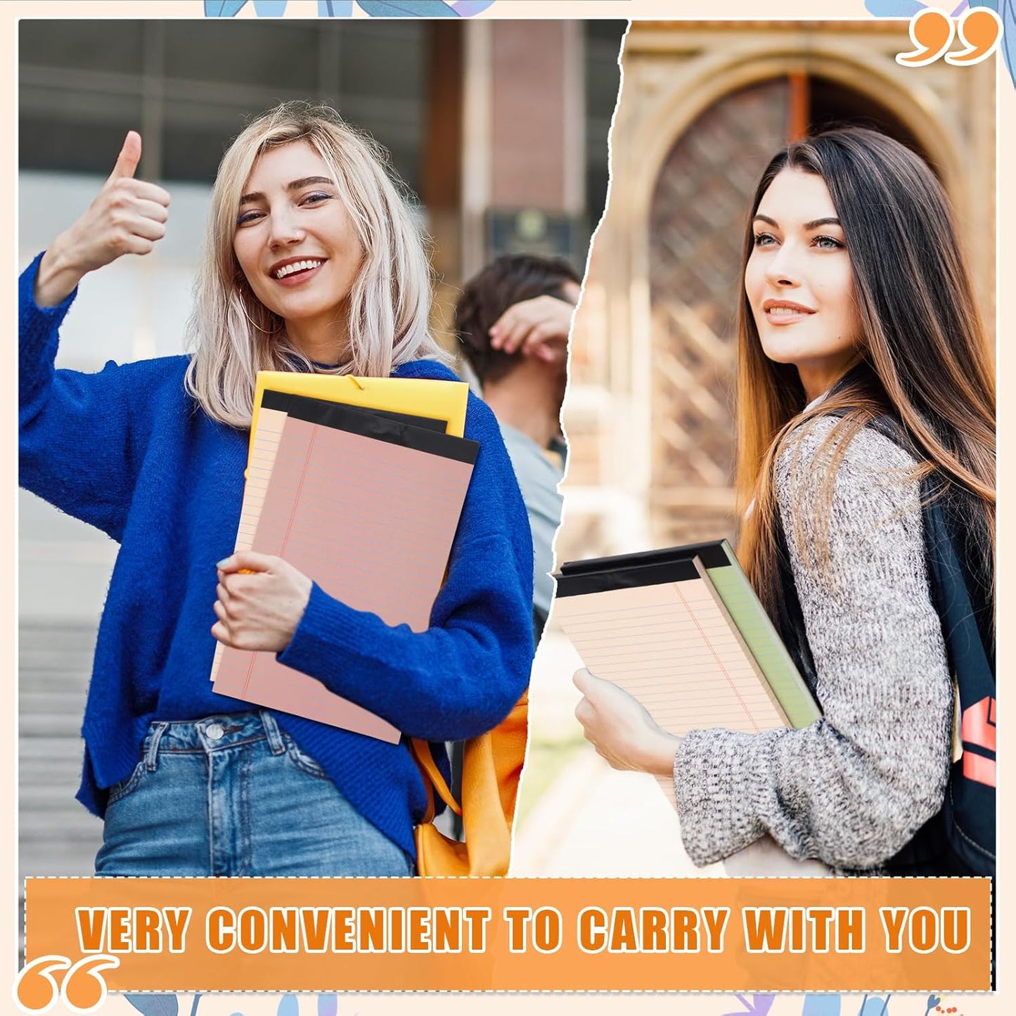 Fuutreo 12 Pcs 5" x 8" Legal Pad Writing Notepads 50 Sheets Small Legal Pad Narrow Ruled Multiple Color Lined Paper for School College Office Supplies Work (Earthy Colors)