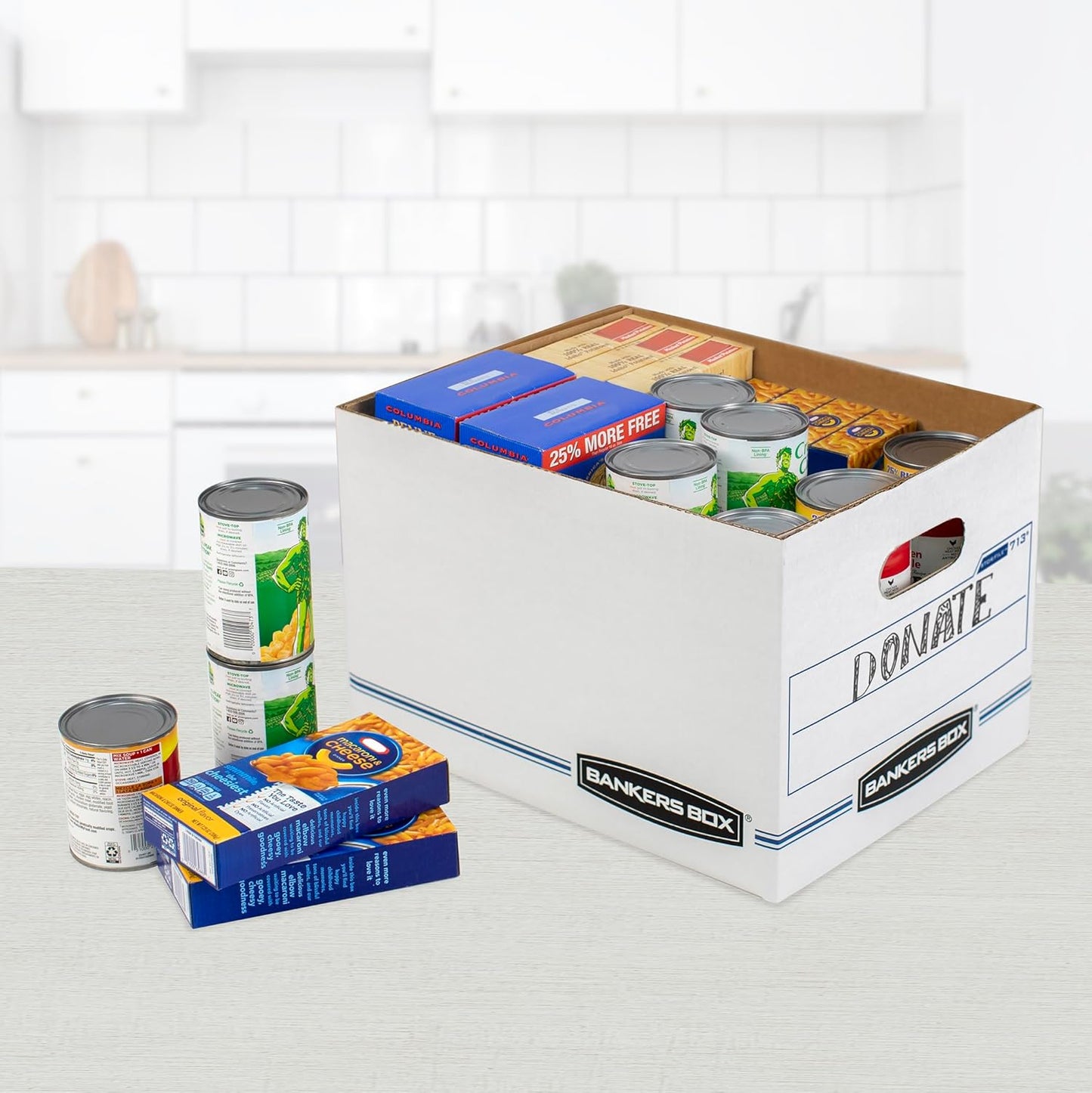 Bankers Box 30 Pack STOR/FILE Basic Duty File Storage Boxes, Standard Assembly, Lift-off Lid, Letter/Legal, White/Blue