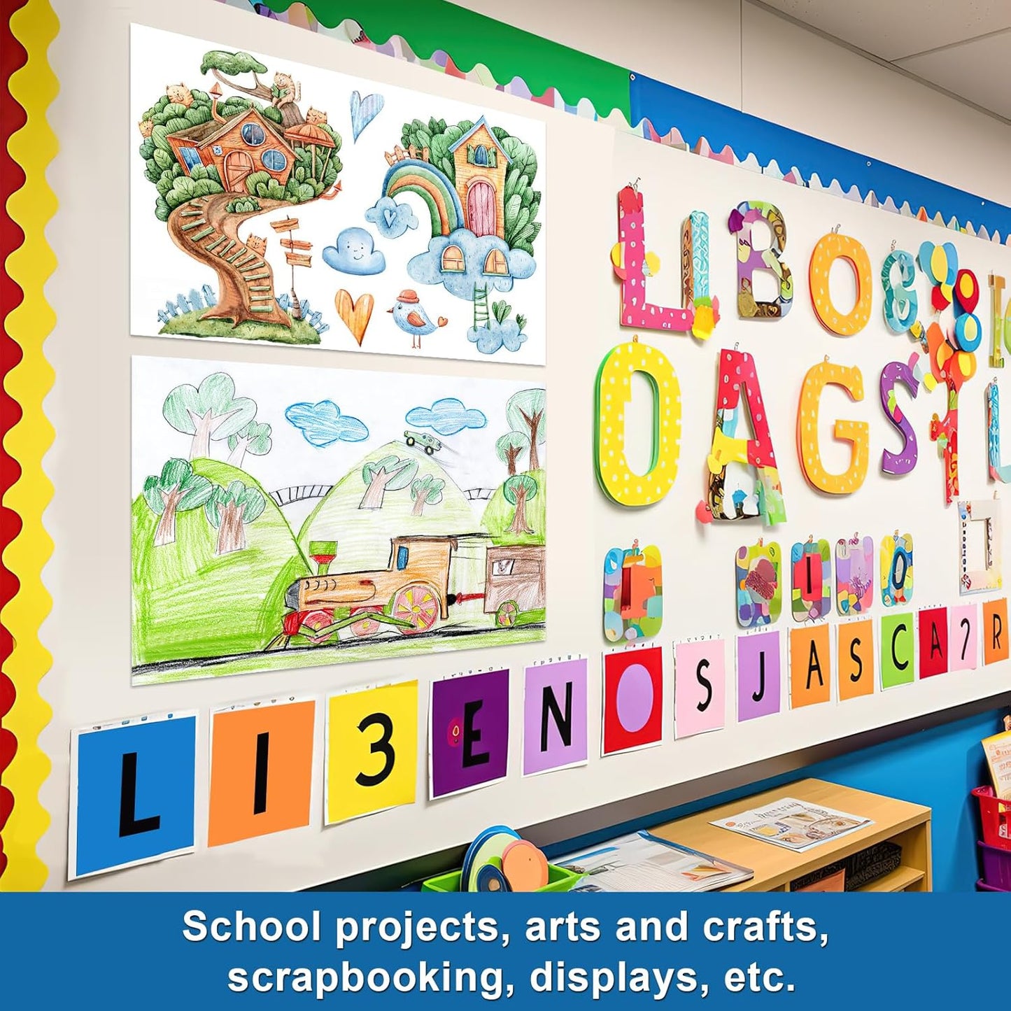 18 Pcs White Poster Board Paper 14x18, ROOKEA Blank Graphic Display Vision Boards Bulk for School Arts Classroom Crafts Projects Presentations Drawing Scrapbooking