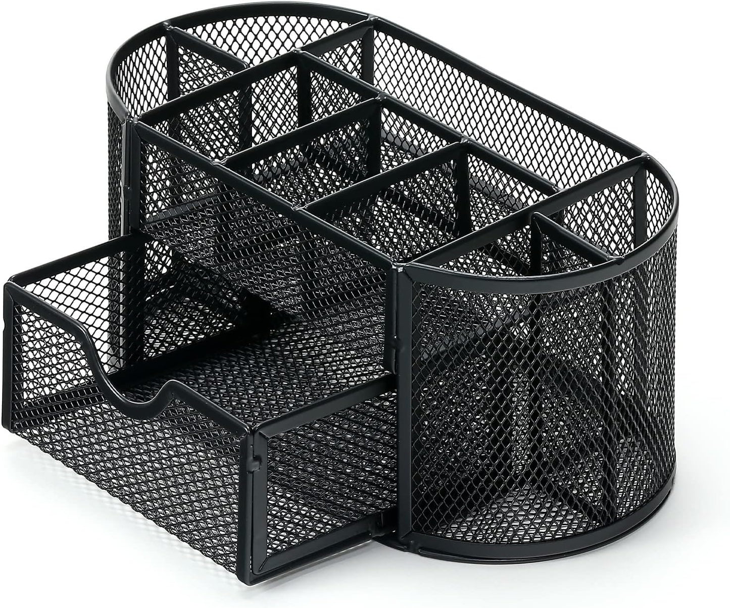 PAKASEPT Desk Organizers, Mesh Desk Organizer Caddy Supplies with Compartments, Makeup Marker Desktop Storage for Office School Home Supplies Teacher Students