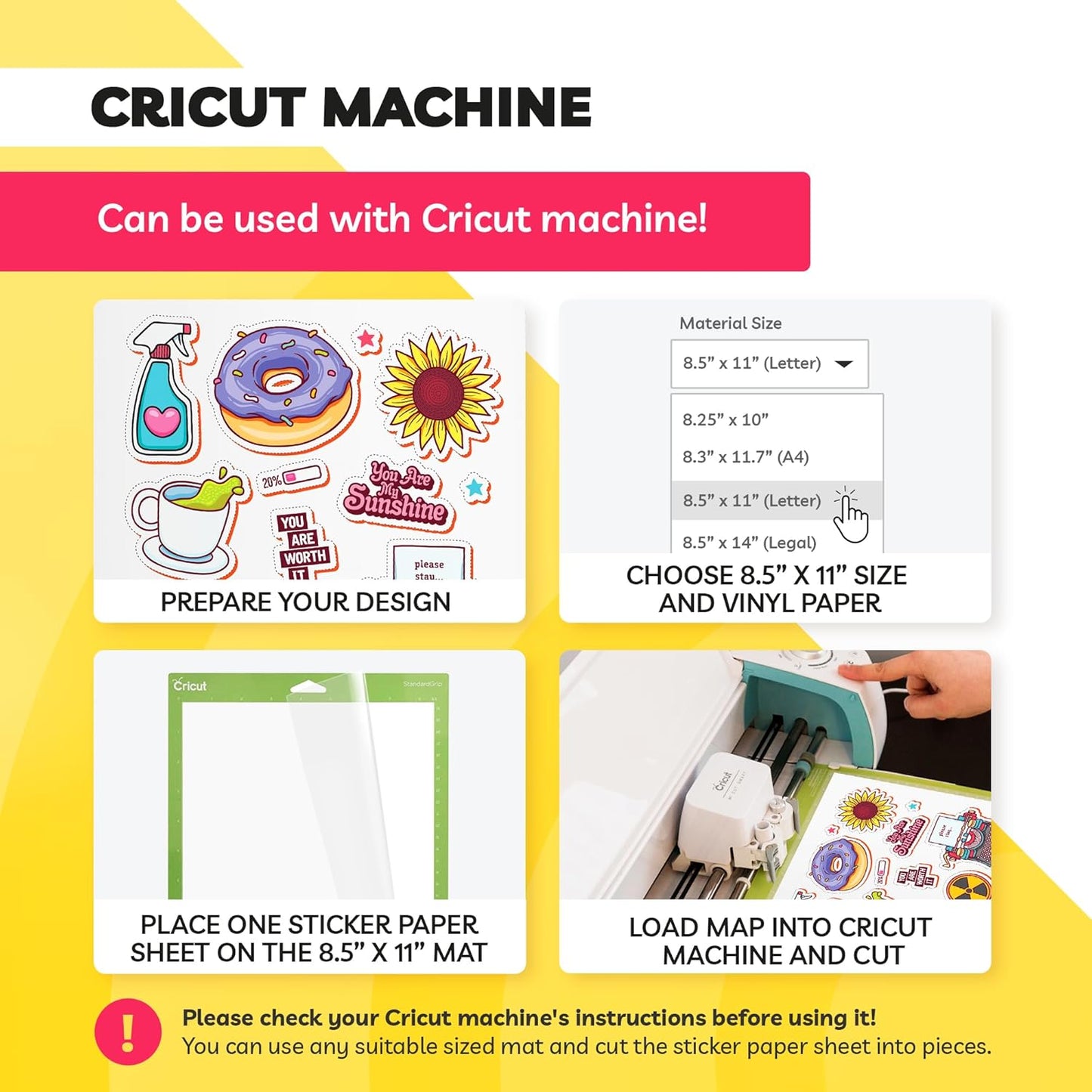 90% Clear Sticker Paper for Inkjet Printer (20 Sheets) - Transparent Glossy 8.5 x 11 - Printable Vinyl // Paper Plan